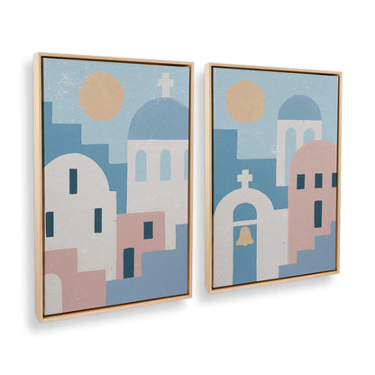 [Color:American Maple], Picture of art in a American Maple frame at an angle