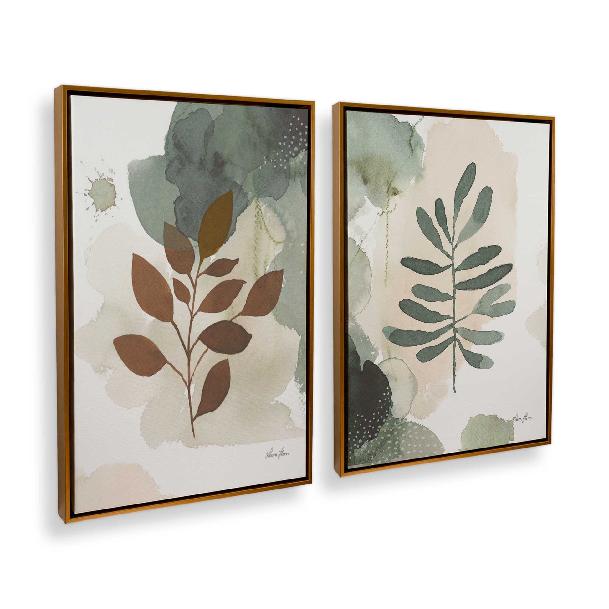 [Color:Polished Gold], Picture of art in a Polished Gold frame at an angle