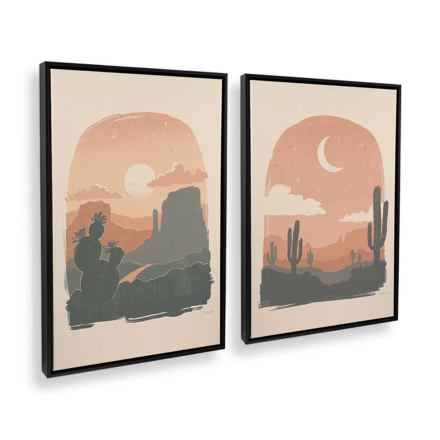 [Color:Satin Black], Picture of art in a Satin Black frame at an angle