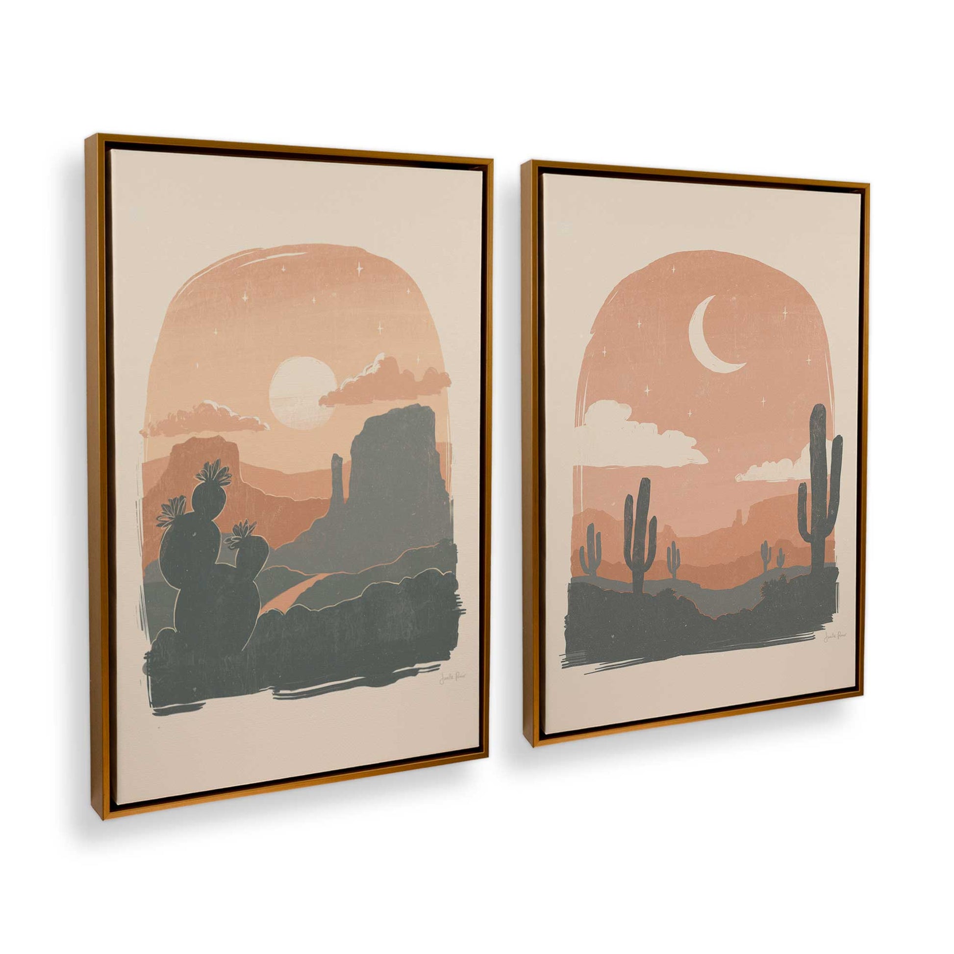 [Color:Polished Gold], Picture of art in a Polished Gold frame at an angle