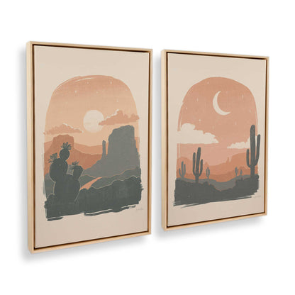 [Color:American Maple], Picture of art in a American Maple frame at an angle