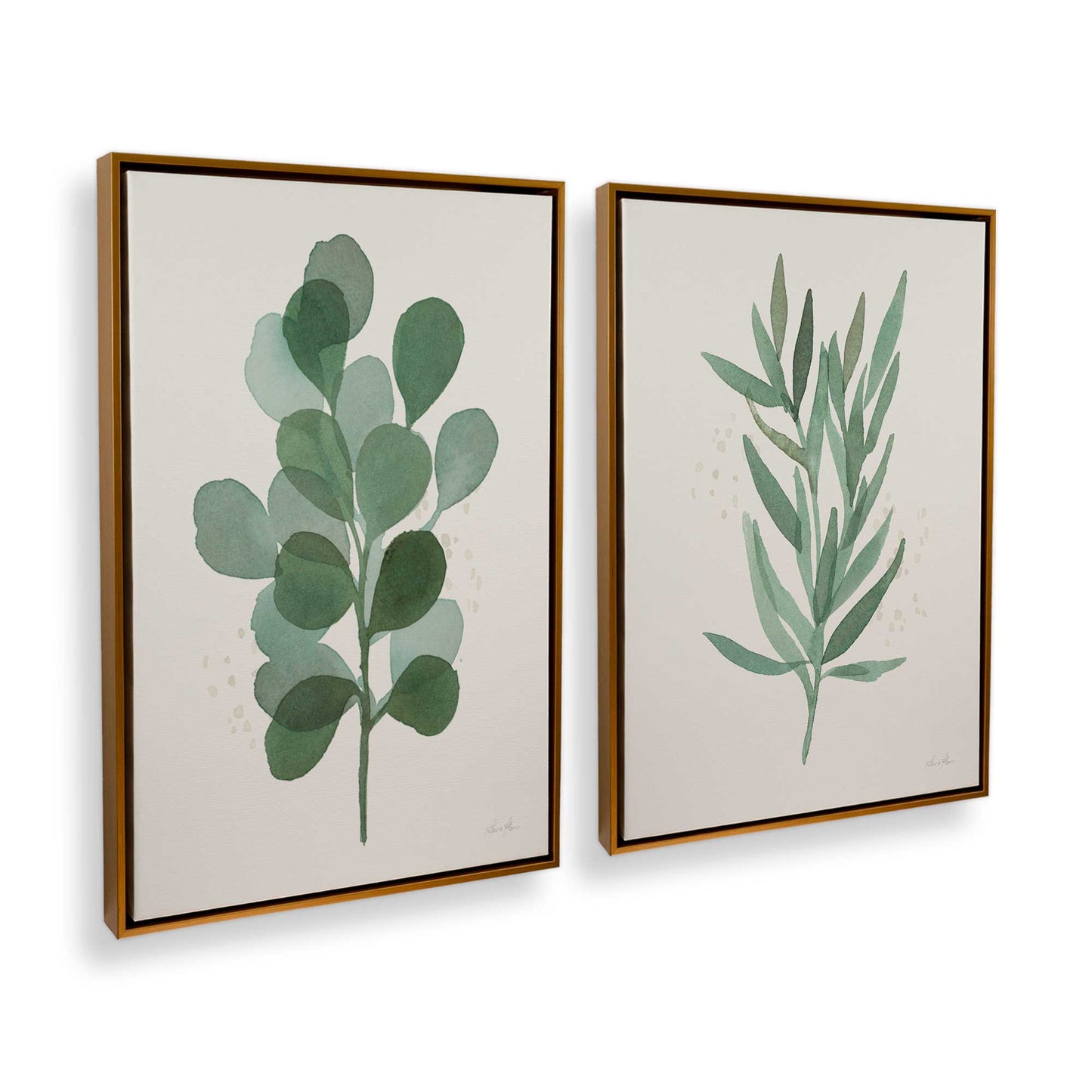 [Color:Polished Gold], Picture of art in a Polished Gold frame at an angle