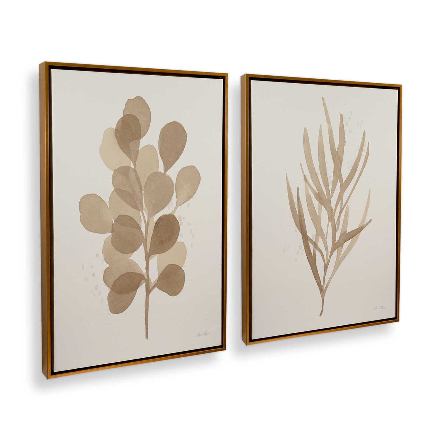 [Color:Polished Gold], Picture of art in a Polished Gold frame at an angle