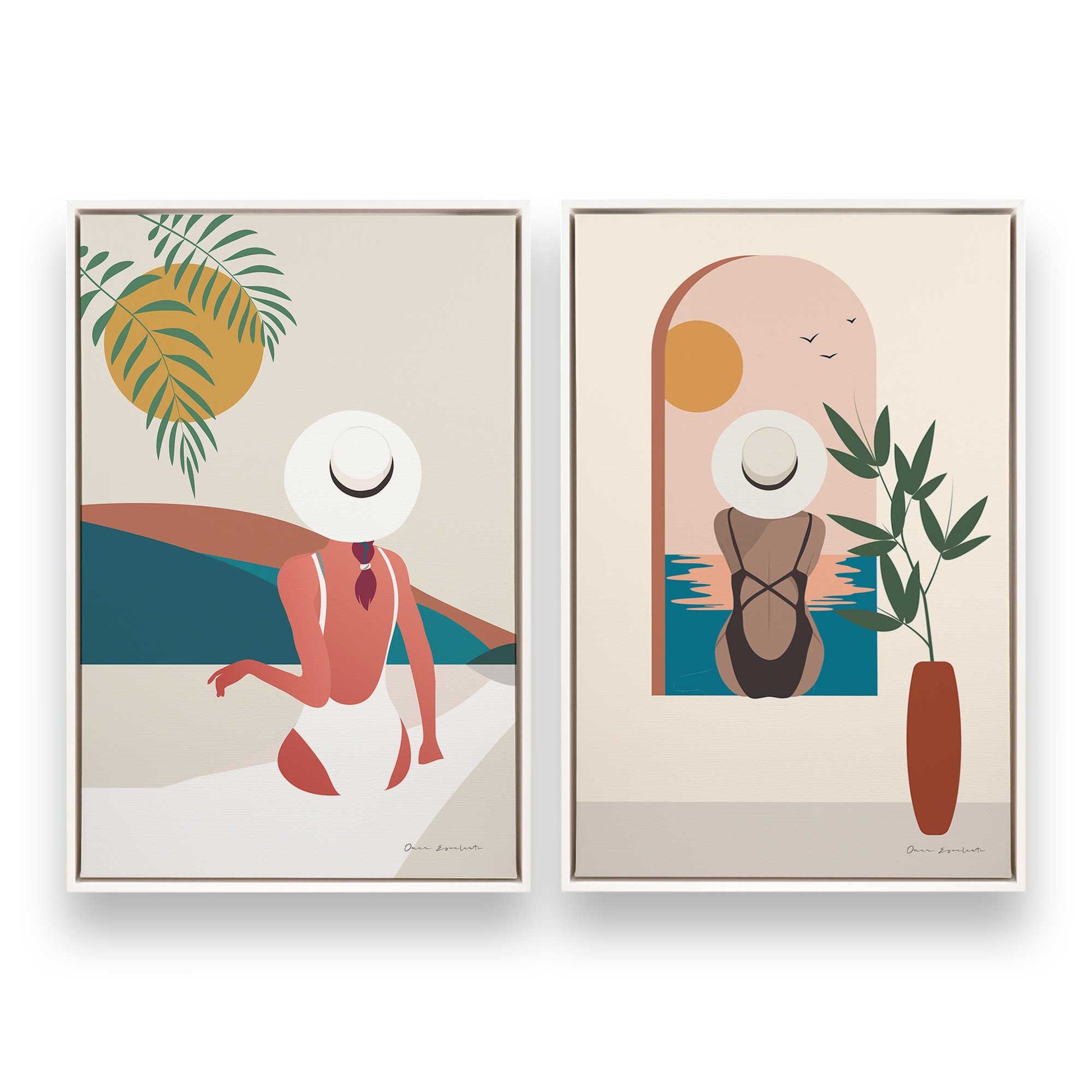 [Color:Opaque White], Picture of art in a White frame