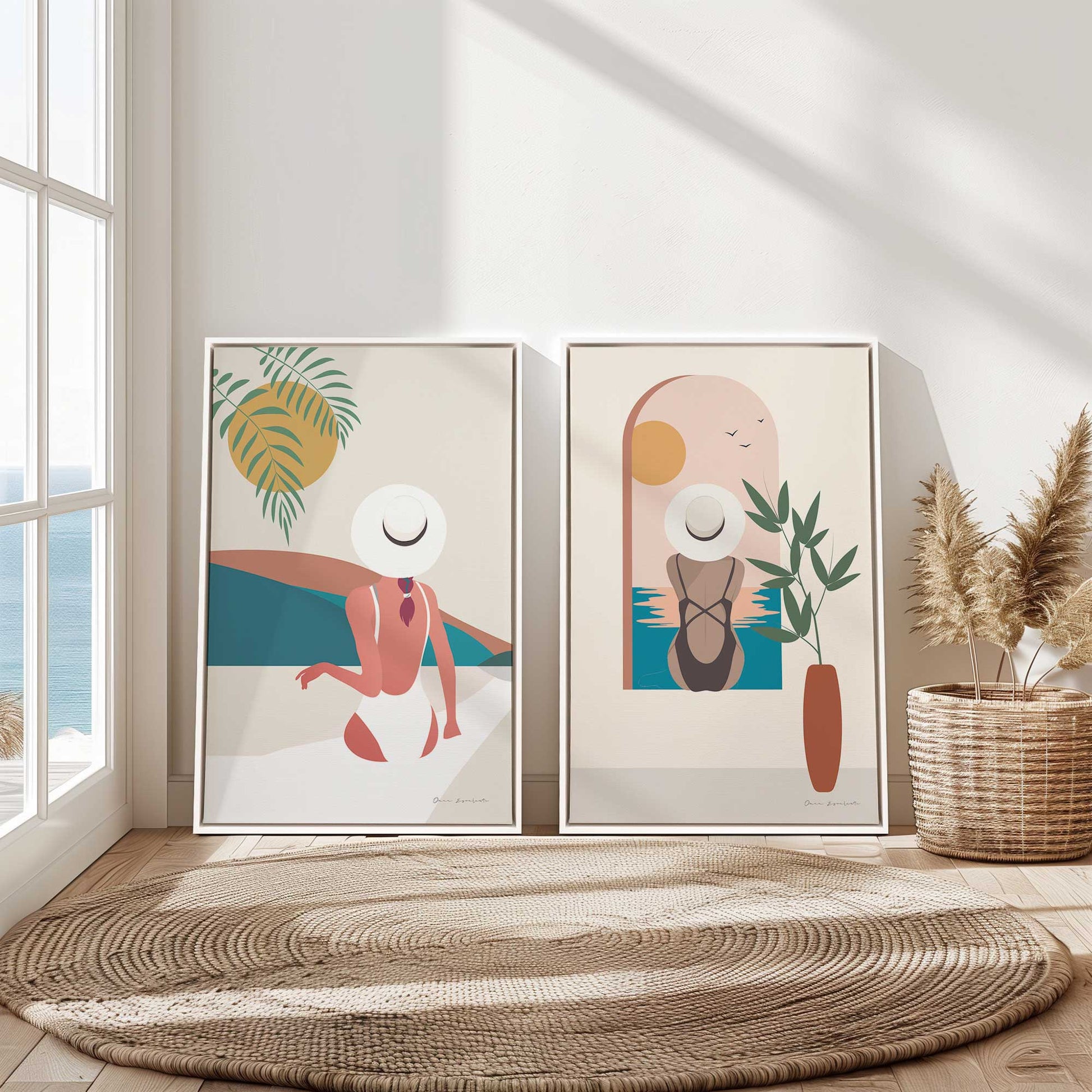 [Color:Opaque White], Picture of art in a White frame