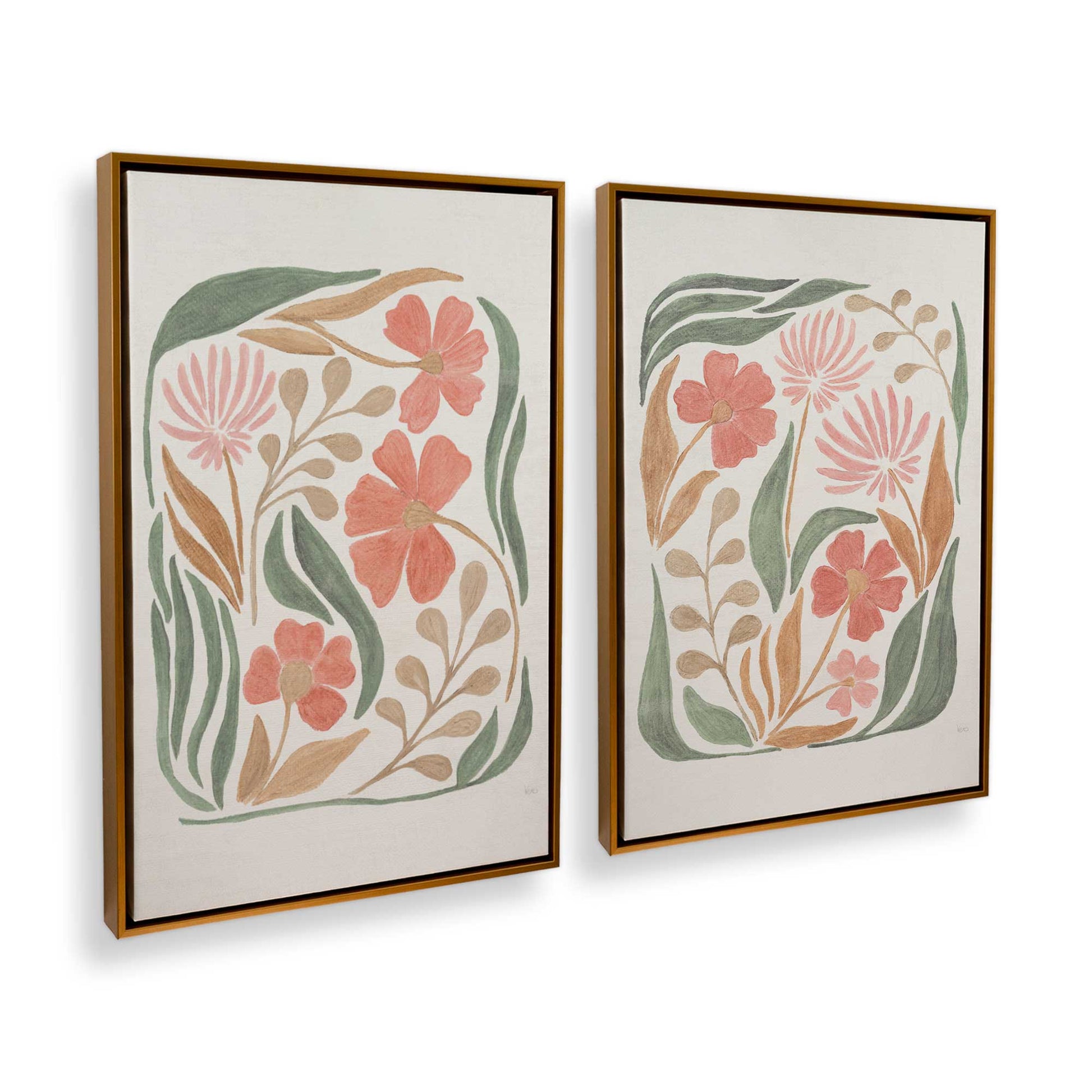 [Color:Polished Gold], Picture of art in a Polished Gold frame at an angle