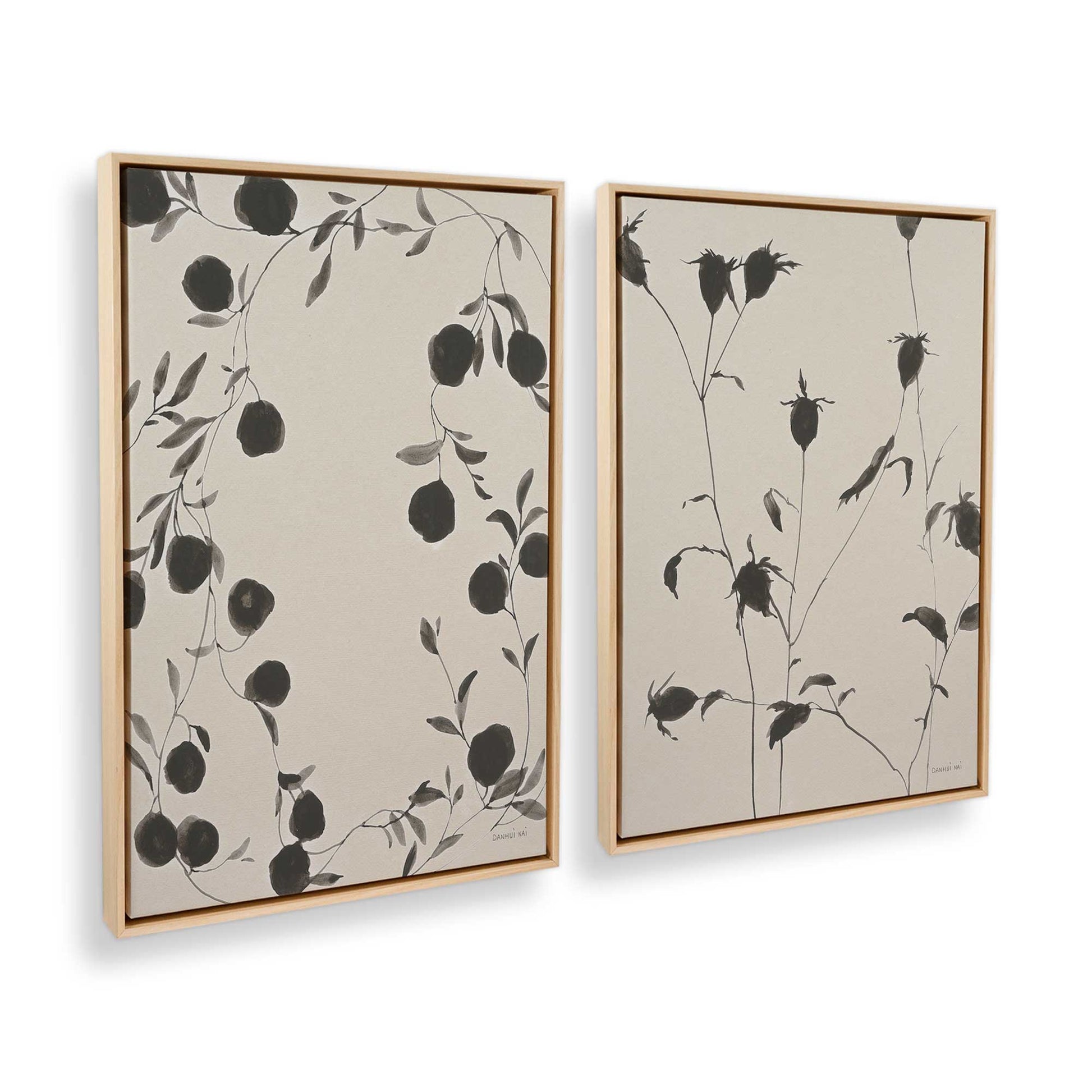 [Color:American Maple], Picture of art in a American Maple frame at an angle