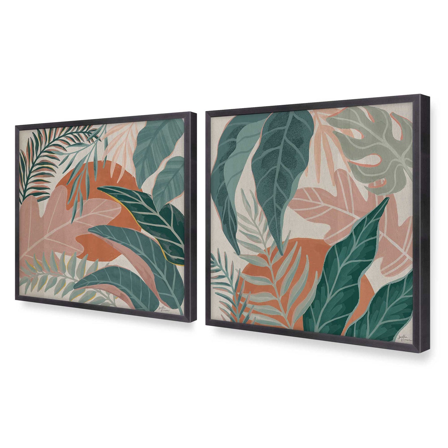 [Color:Weathered Zinc], Picture of art in a Weathered Zinc frame of the corner