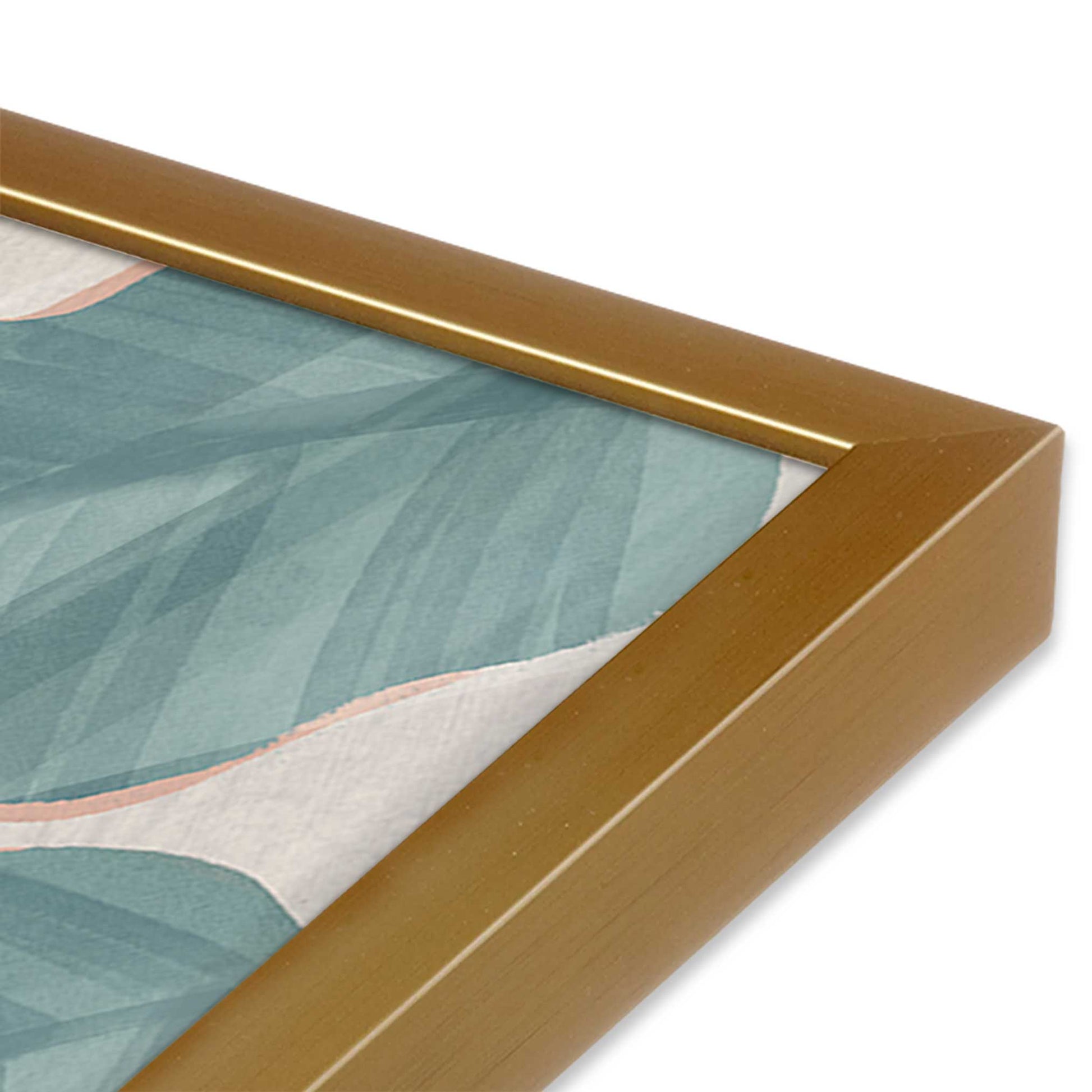 [Color:Polished Gold], Picture of art in a Polished Gold frame at an angle