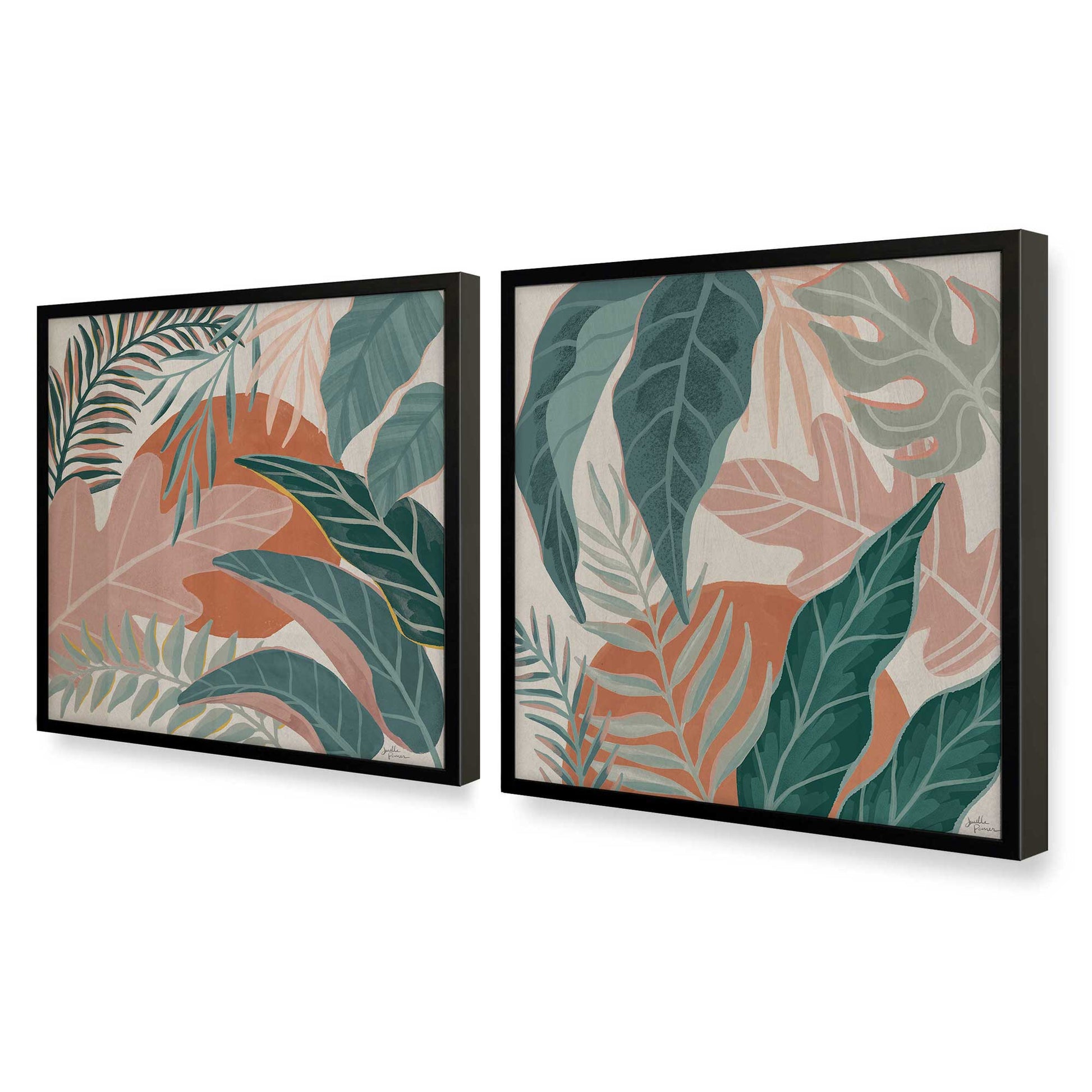 [Color:Satin Black], Picture of art in a Satin Black frame at an angle