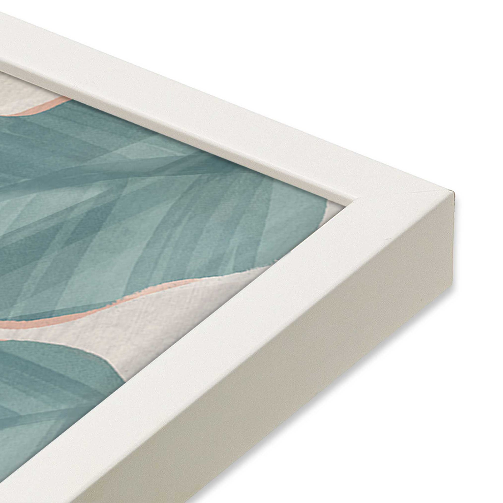 [Color:Opaque White], Picture of art in a Opaque White frame of the corner