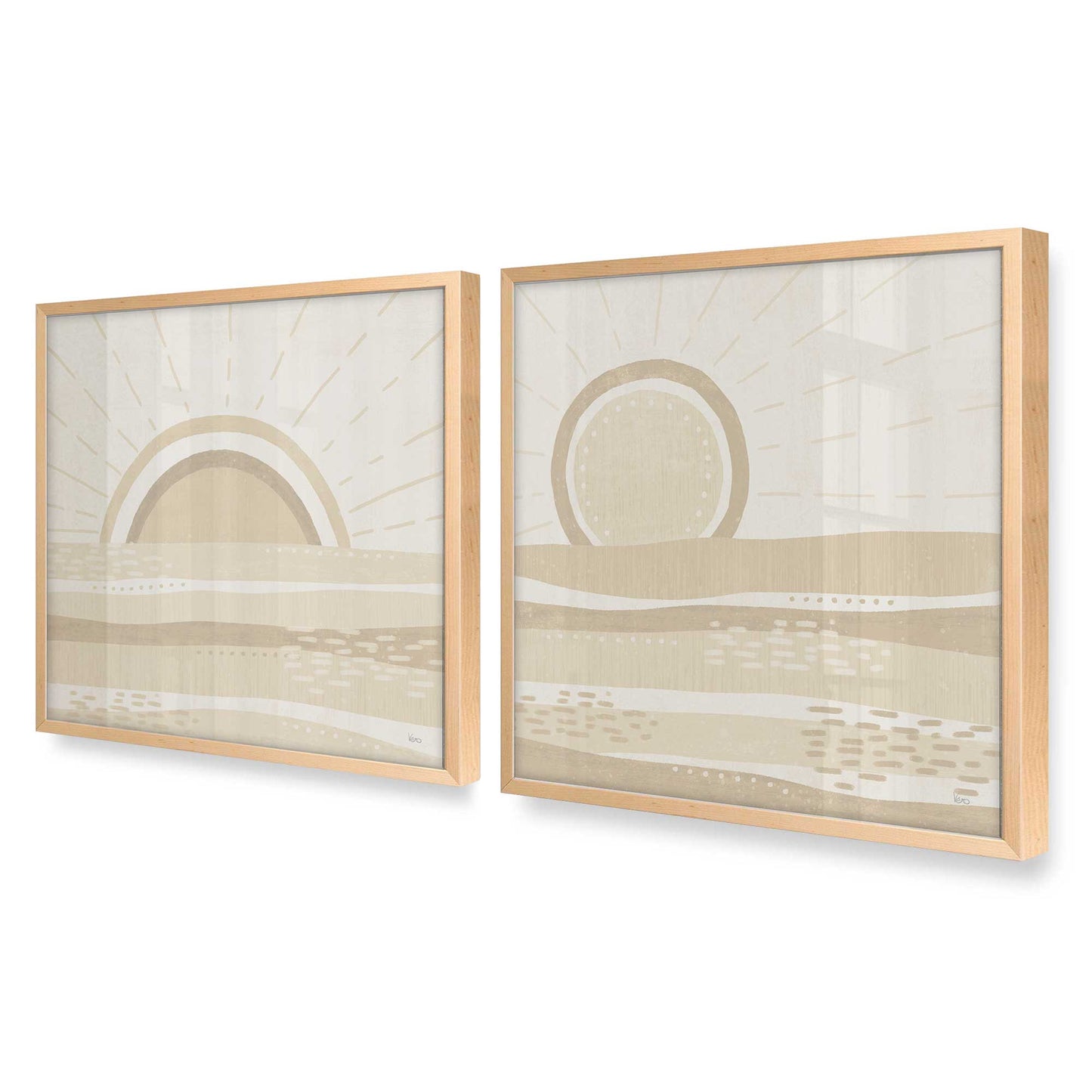 [Color:Raw Maple], Picture of art in a Raw Maple frame at an angle