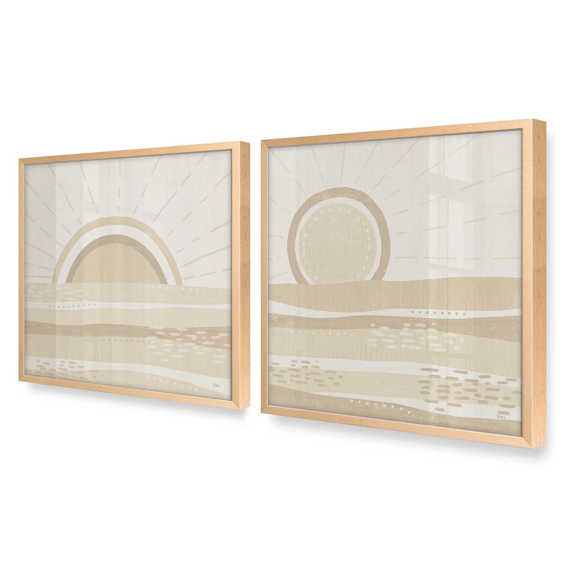 [Color:Raw Maple], Picture of art in a Raw Maple frame at an angle