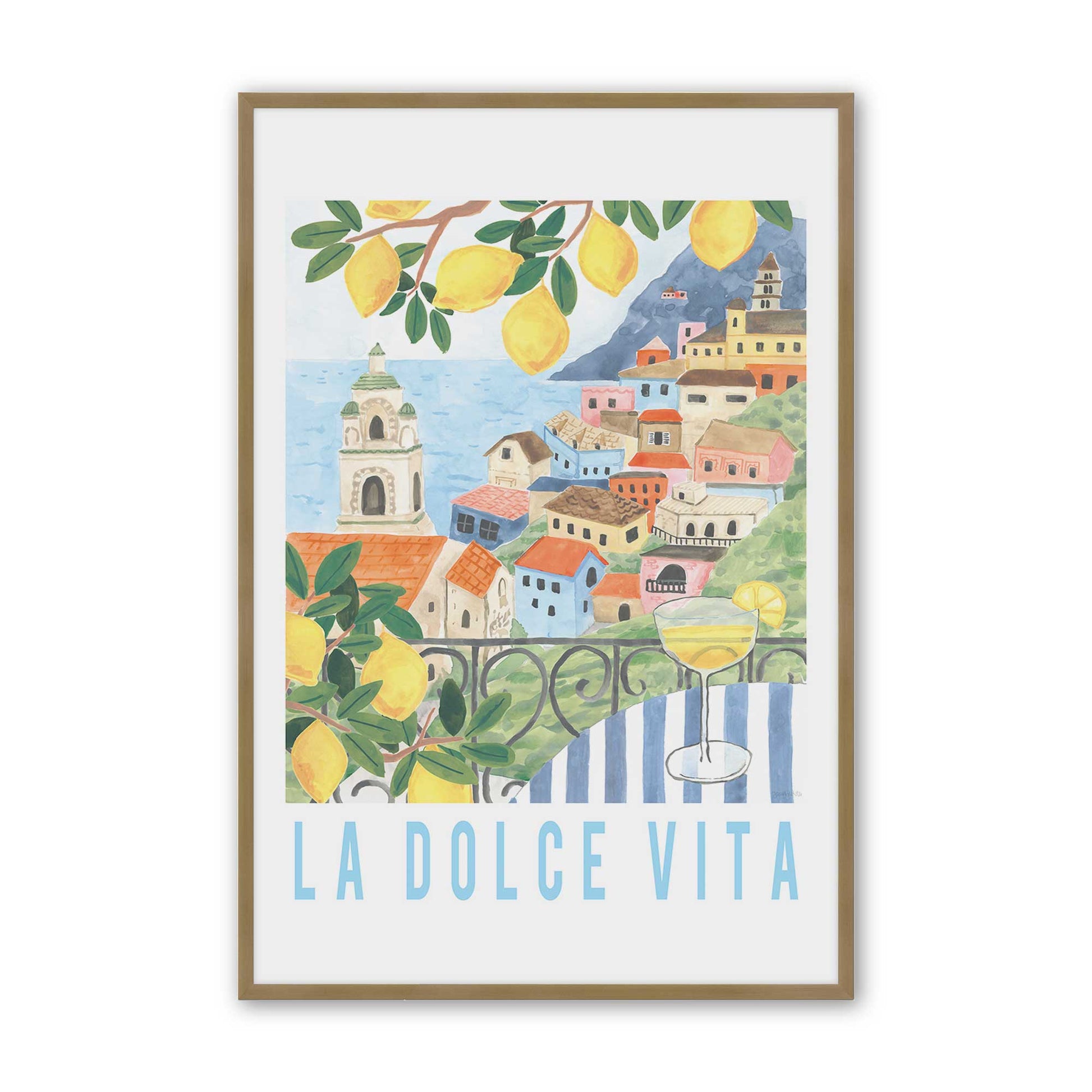 [Color:Brushed Gold], Picture of art in a Brushed Gold frame