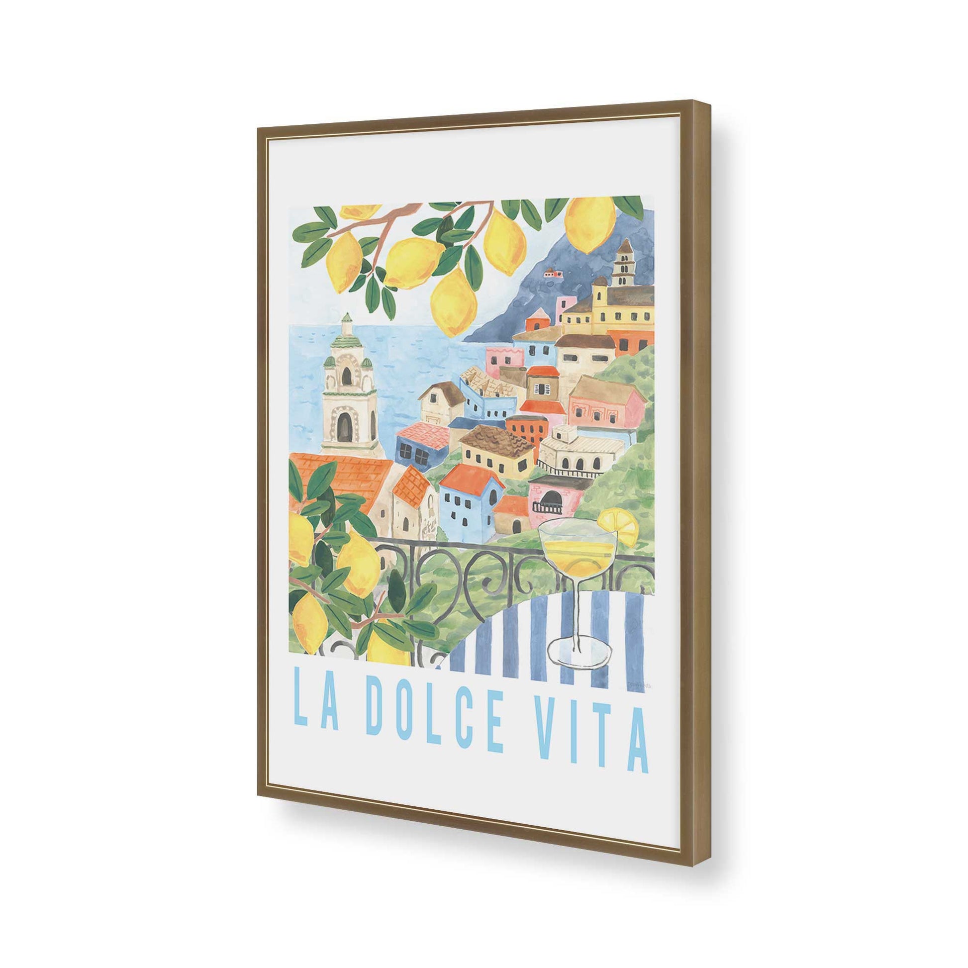 [Color:Brushed Gold], Picture of art in a Brushed Gold frame of the corner