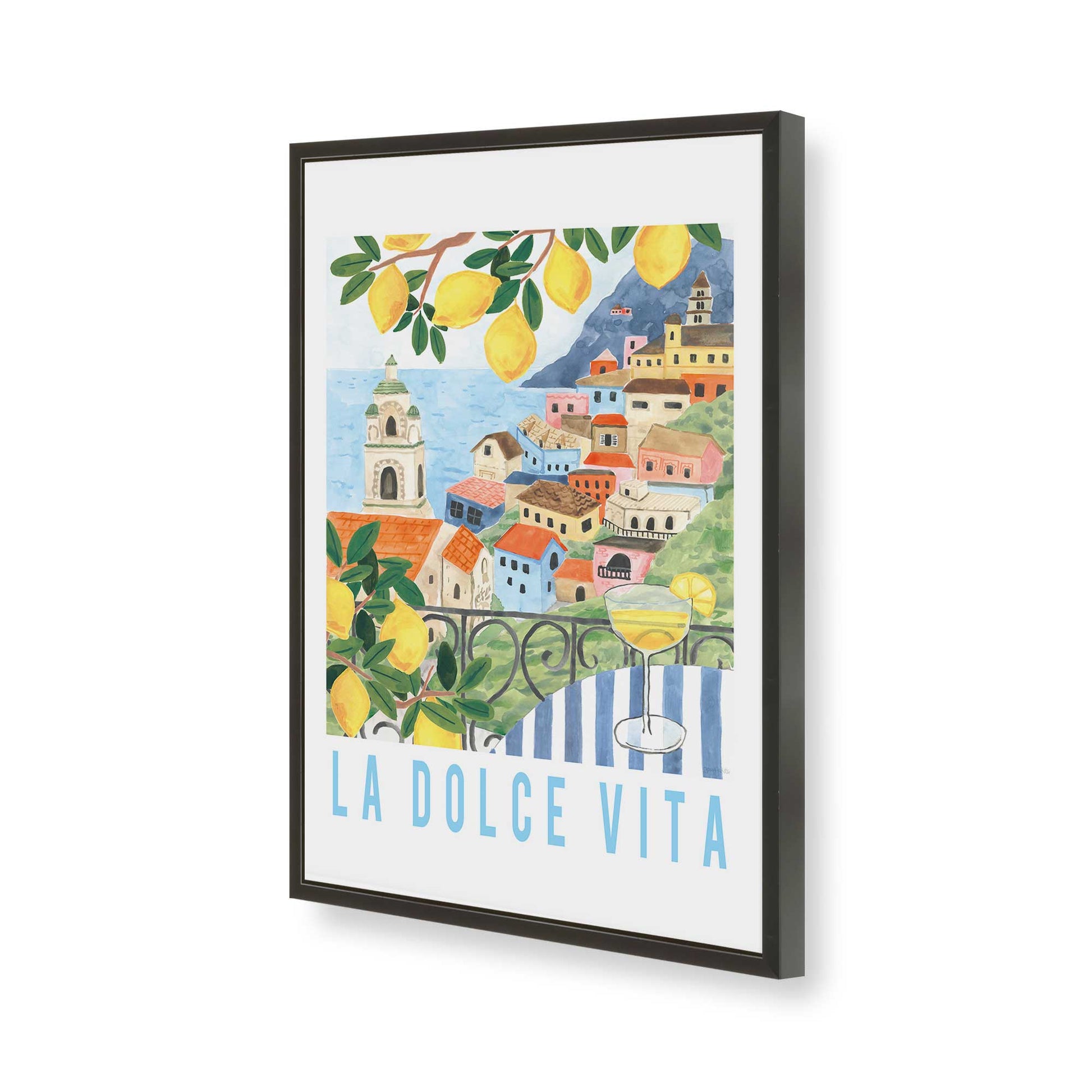 [Color:Satin Black], Picture of art in a Satin Black frame of the corner