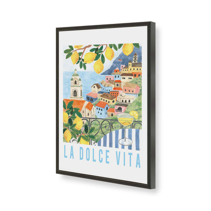 [Color:Satin Black], Picture of art in a Satin Black frame of the corner