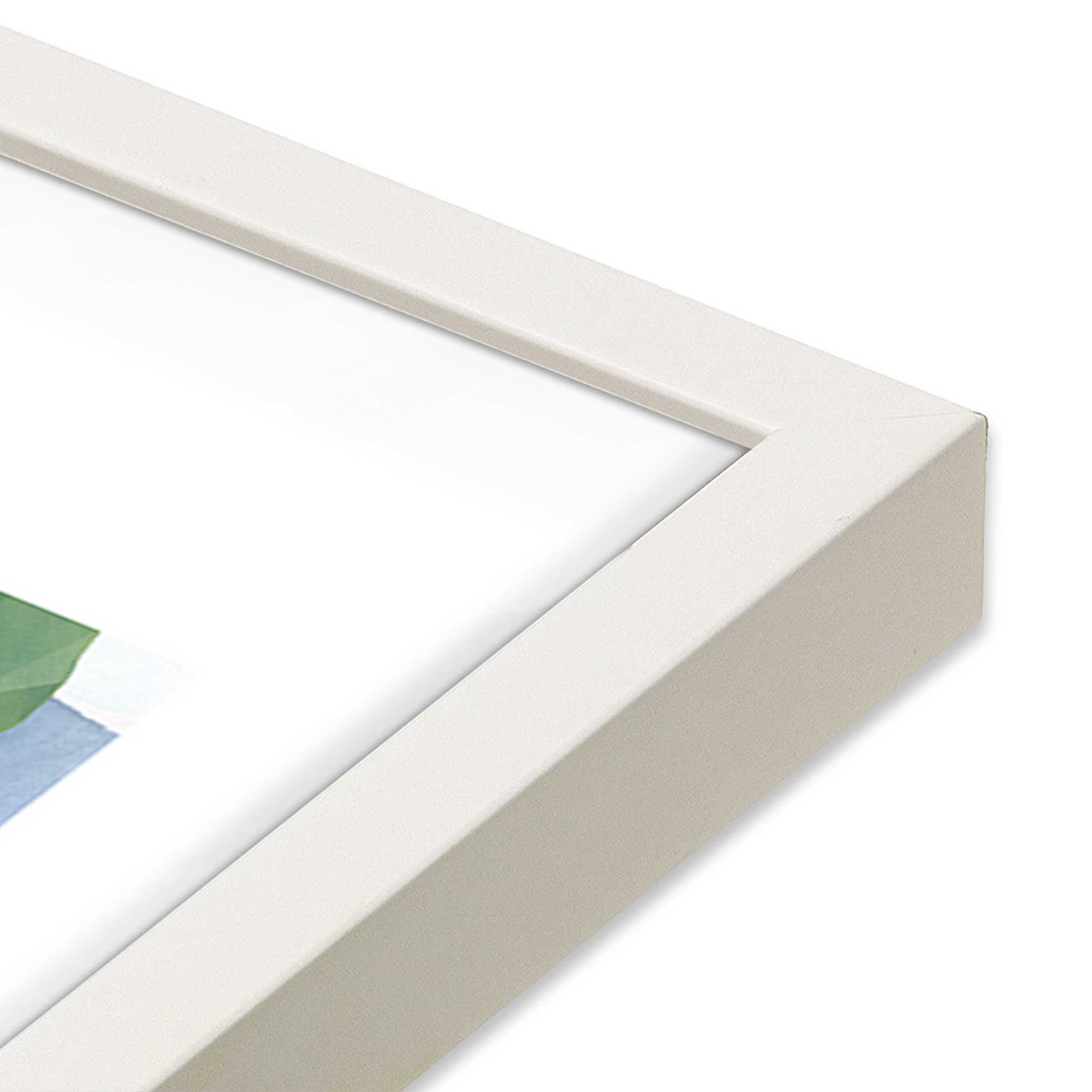 [Color:Opaque White], Picture of art in a Opaque White frame at an angle