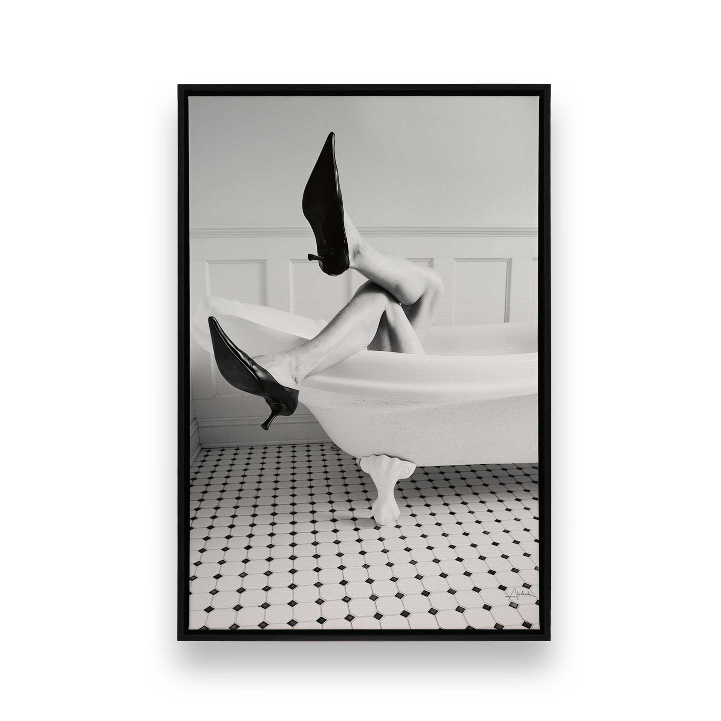 [Color:Satin Black], Picture of art in a Satin Black frame