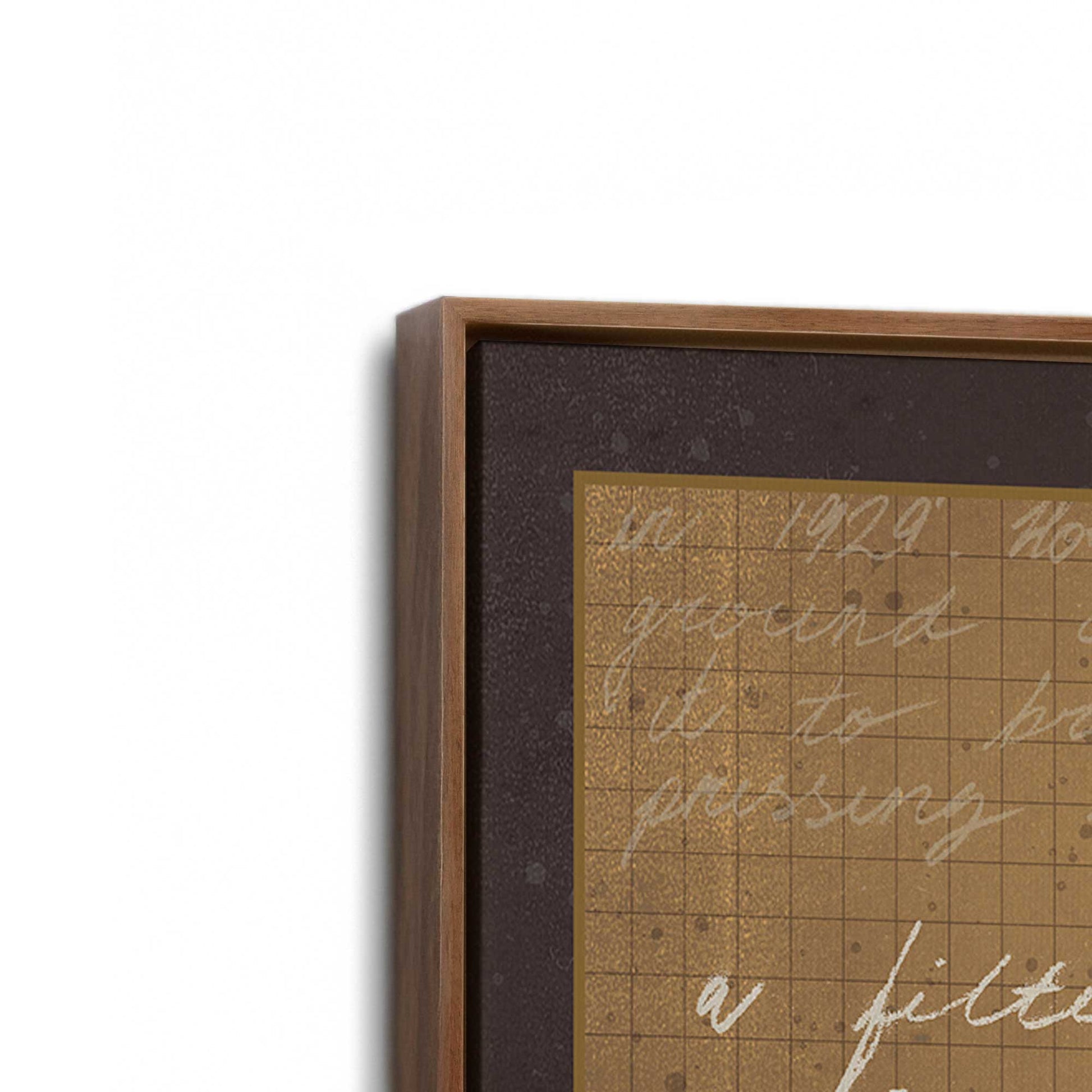 [Color:Walnut], Picture of art in a Walnut frame at an angle