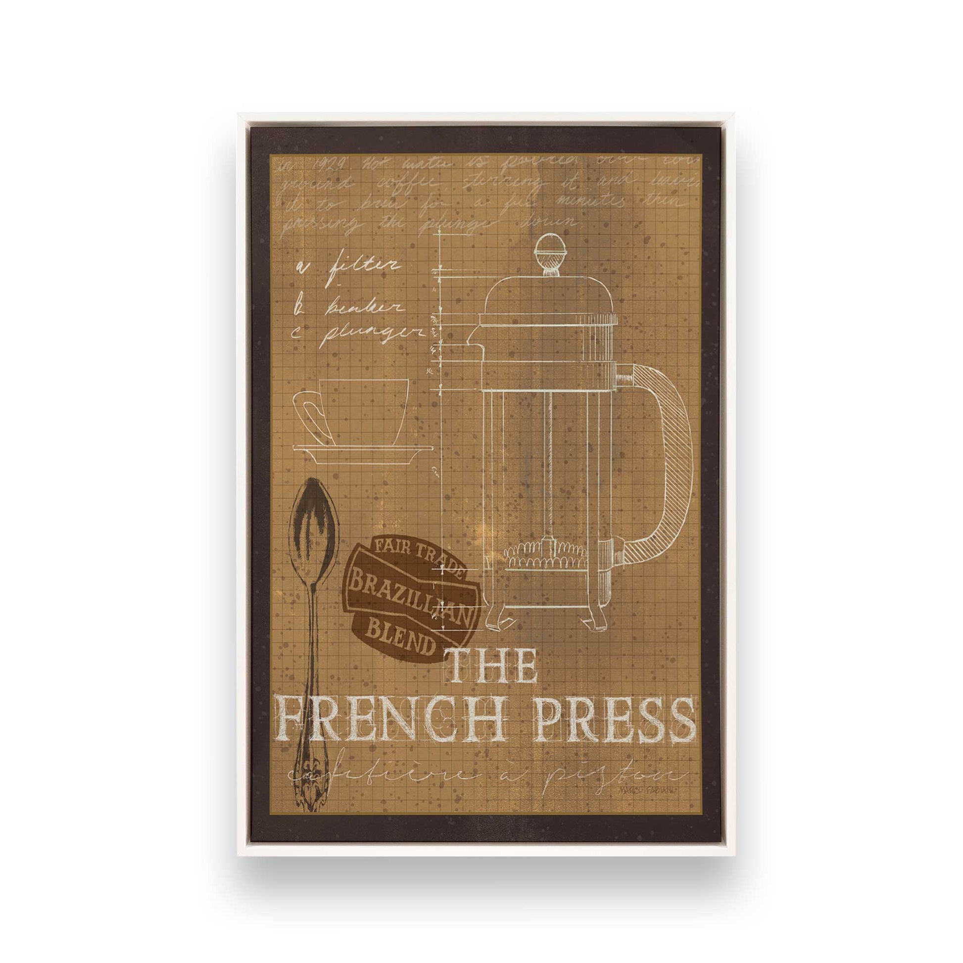 [Color:Opaque White], Picture of art in a White frame