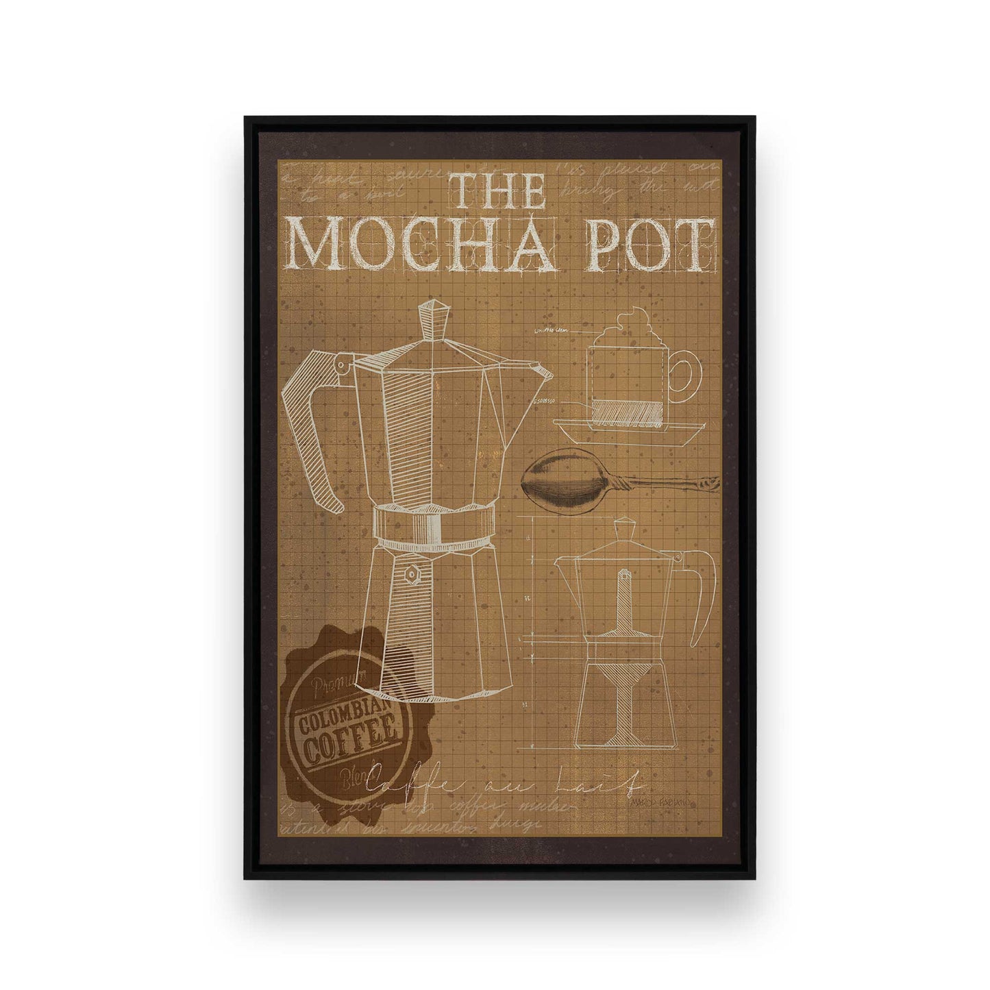 [Color:Satin Black], Picture of art in a Satin Black frame