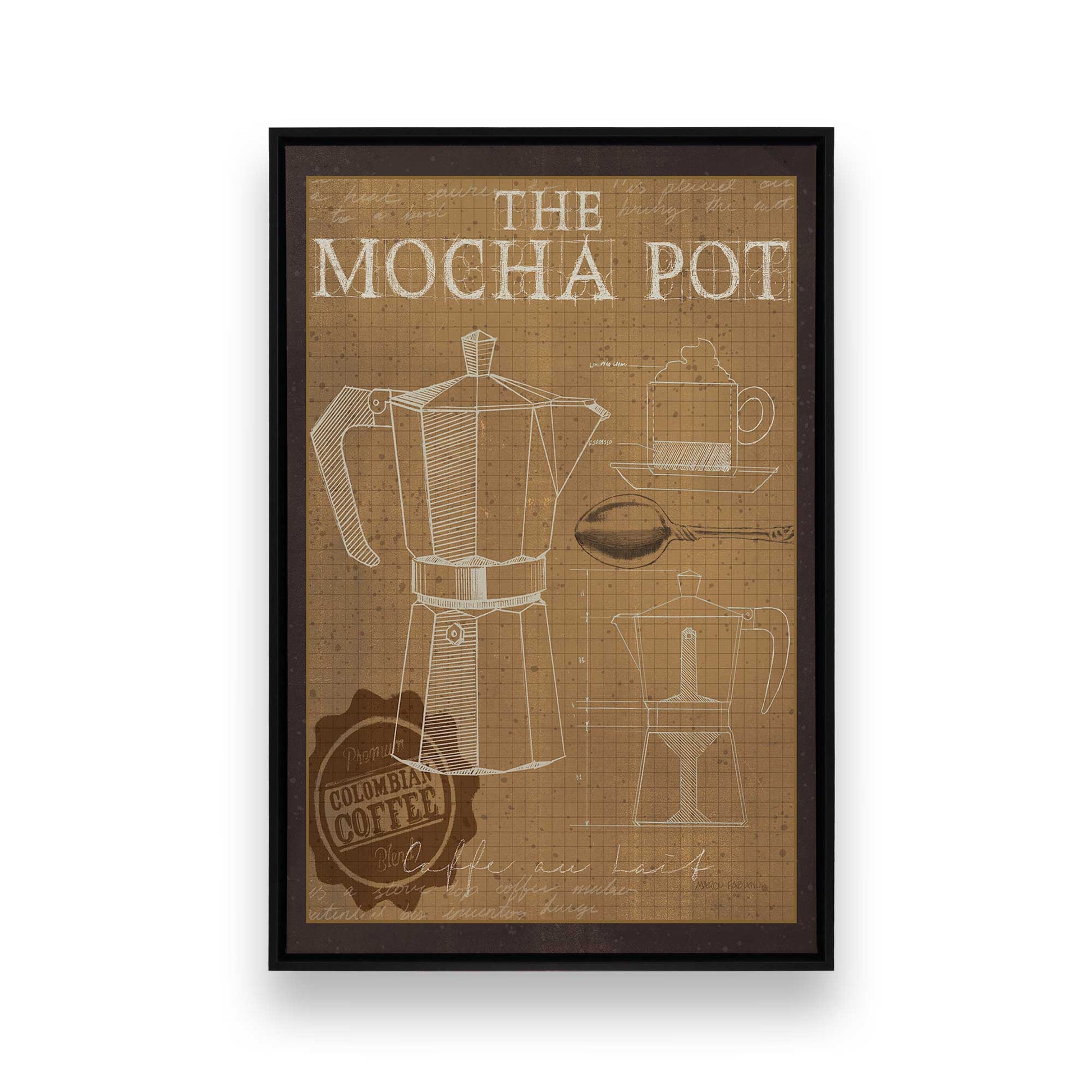 [Color:Satin Black], Picture of art in a Satin Black frame