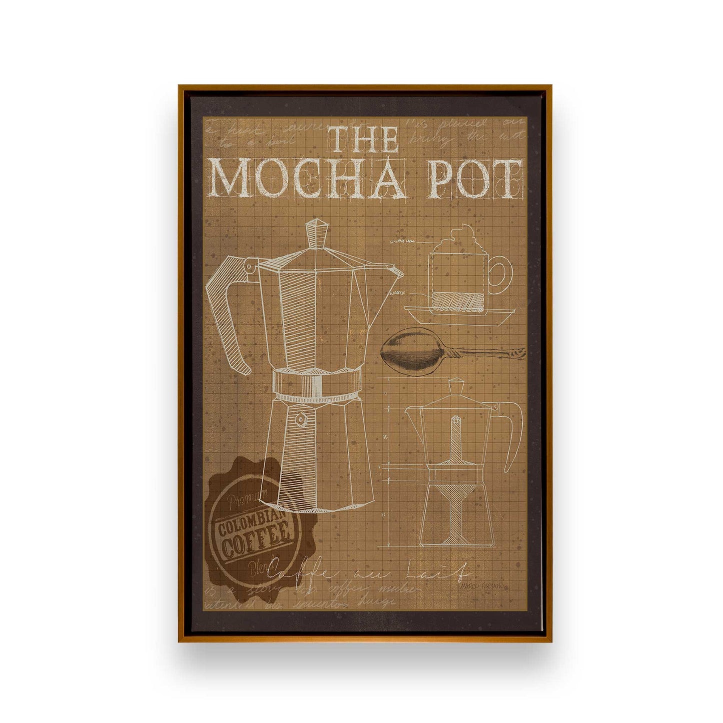 [Color:Polished Gold], Picture of art in a Polished Gold frame