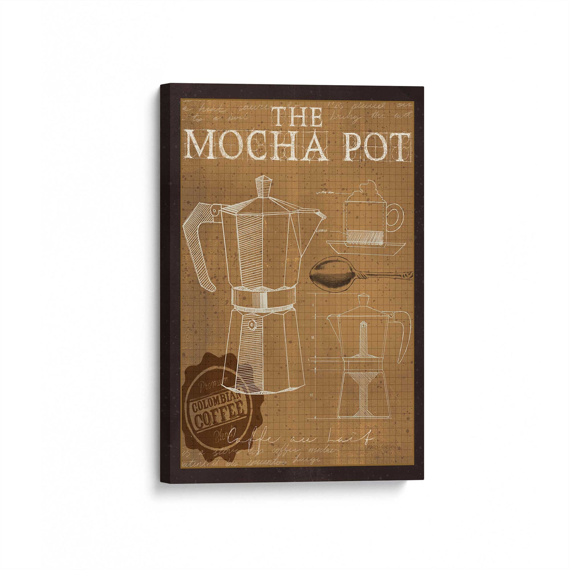 [Color:Stretched Canvas], Picture of art at an angle