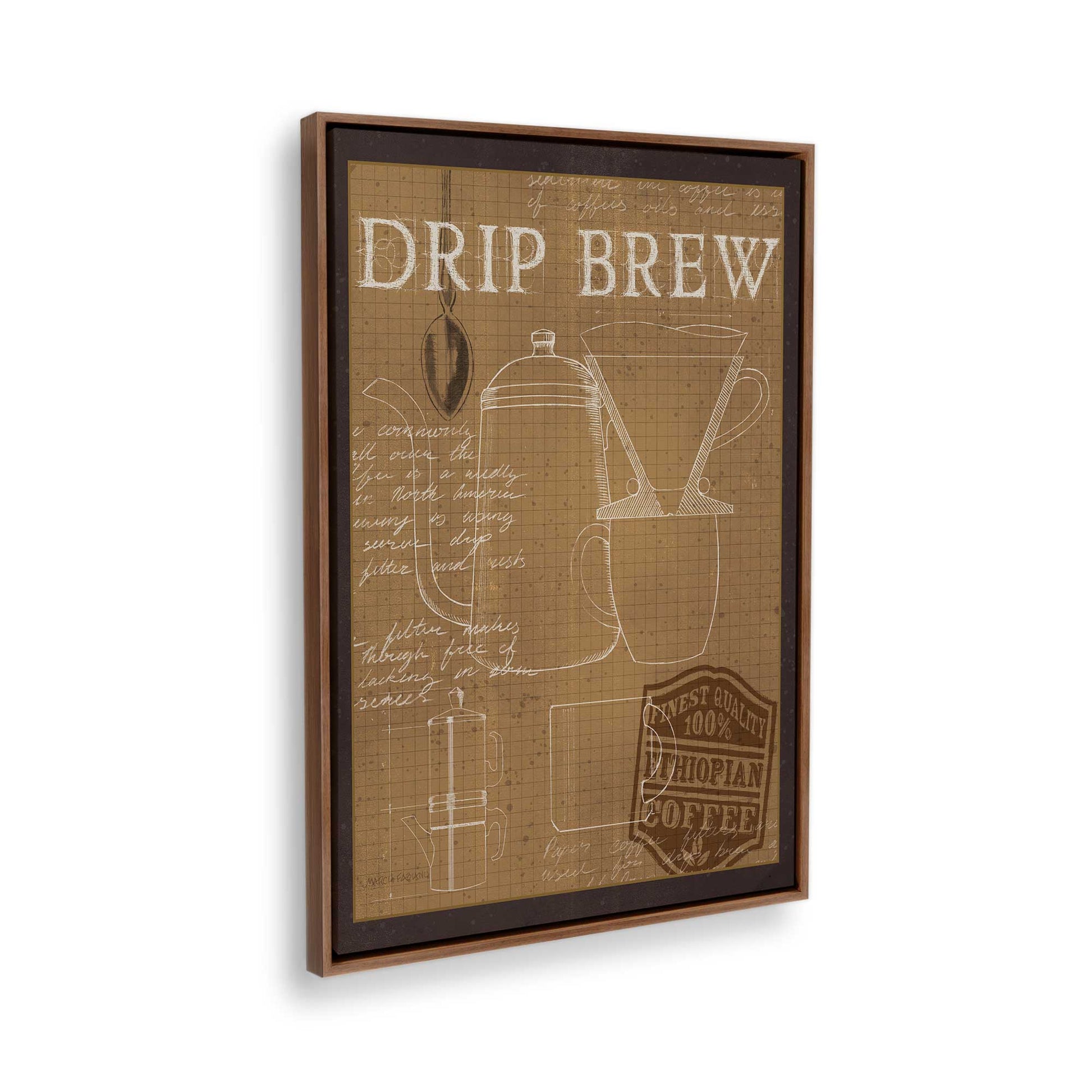 [Color:Walnut], Picture of the corner of the art