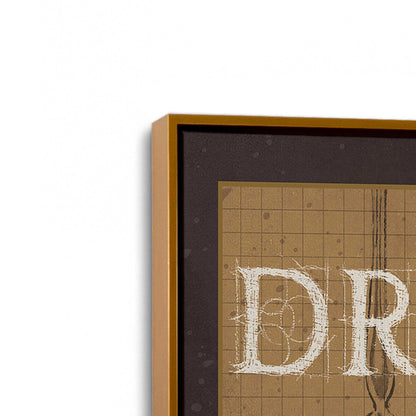 [Color:Polished Gold], Picture of art in a Polished Gold frame at an angle