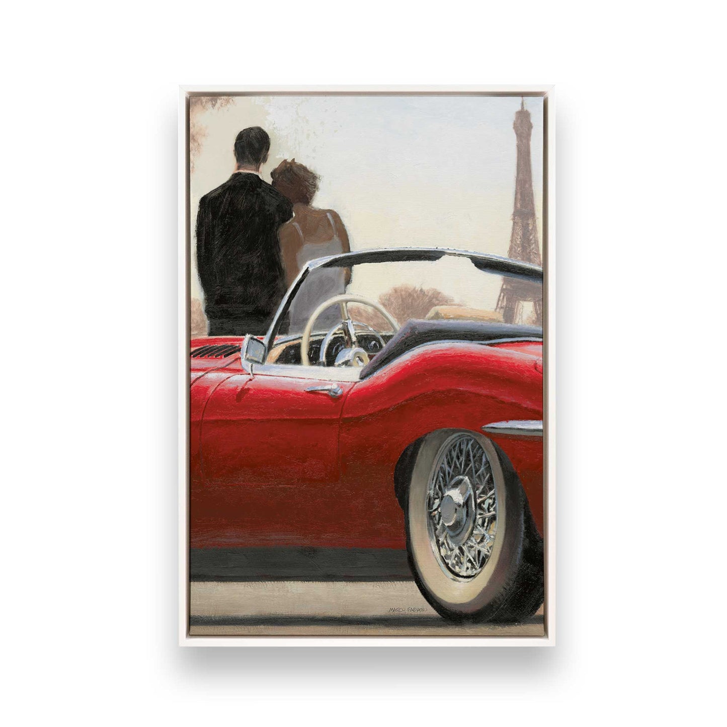 [Color:Opaque White], Picture of art in a White frame