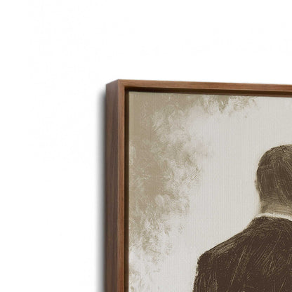 [Color:Walnut], Picture of art in a Walnut frame at an angle