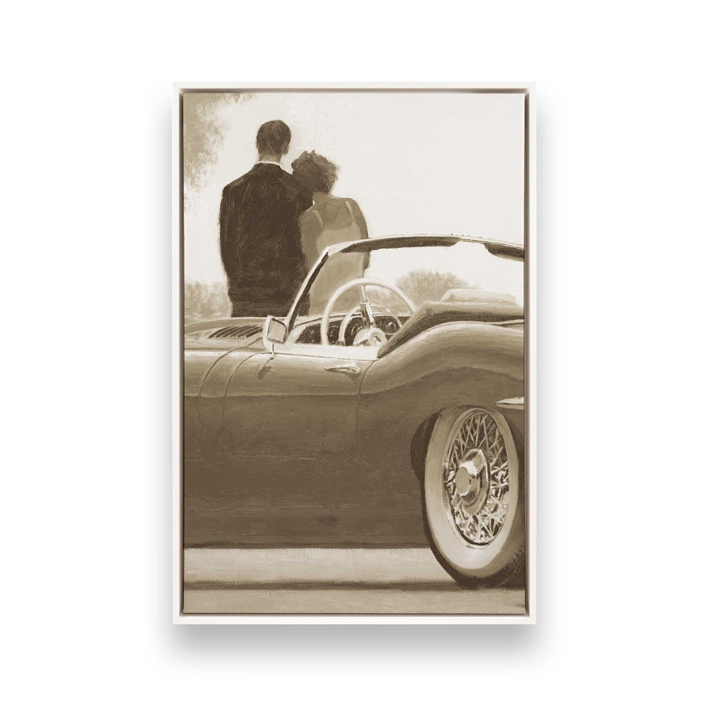 [Color:Opaque White], Picture of art in a White frame