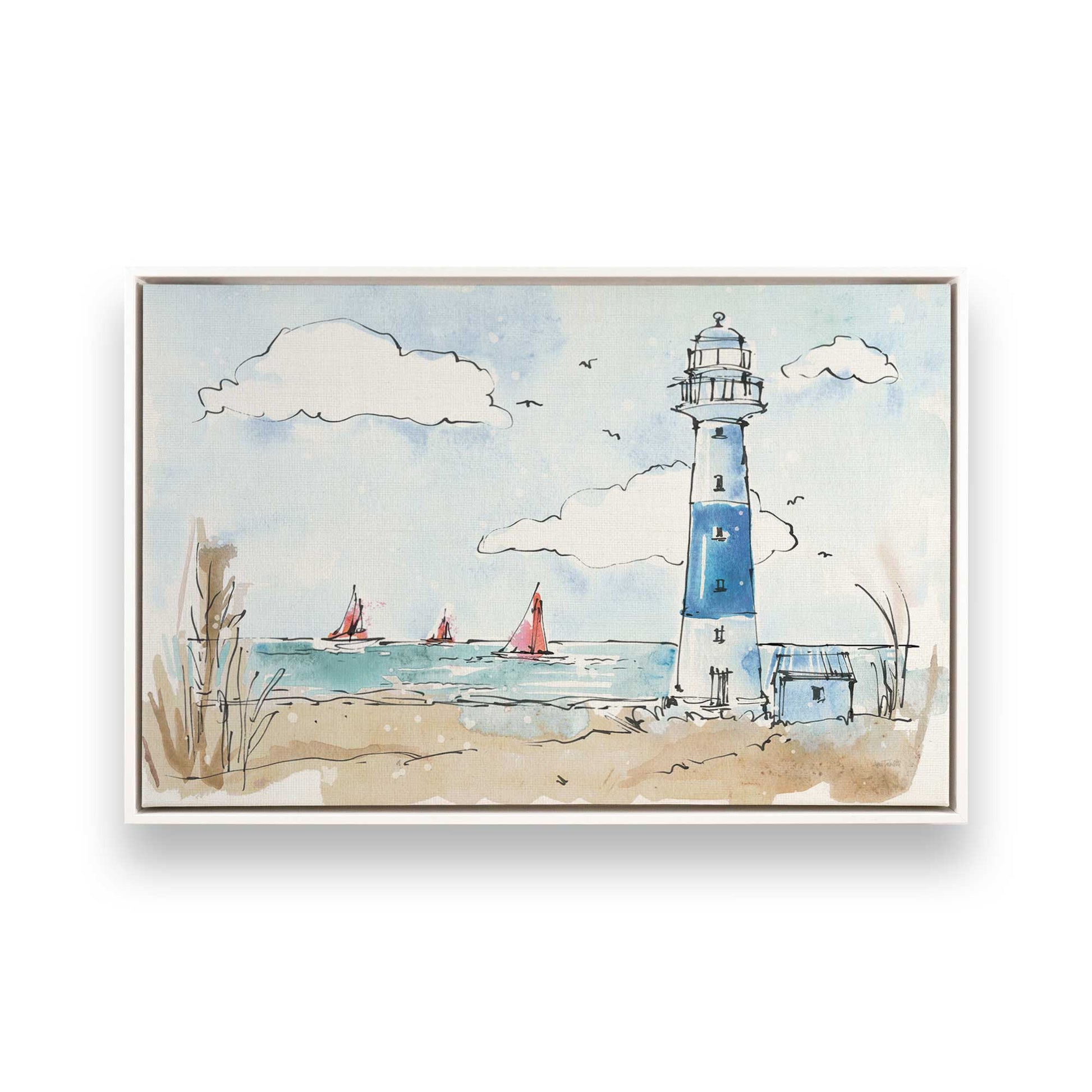 [Color:Opaque White], Picture of art in a White frame