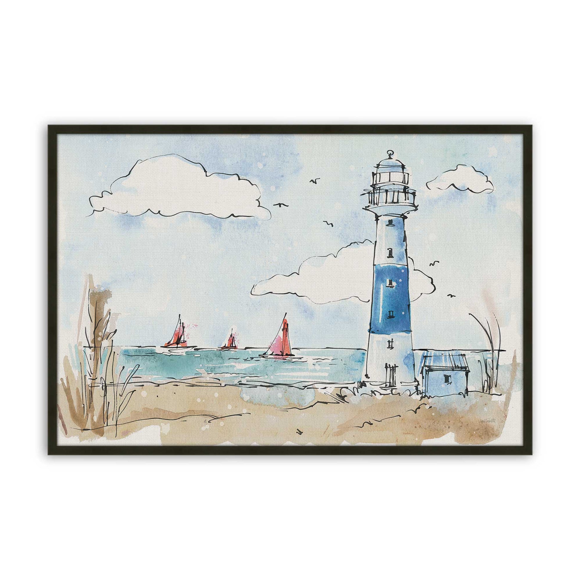 [Color:Satin Black], Picture of art in a Satin Black frame