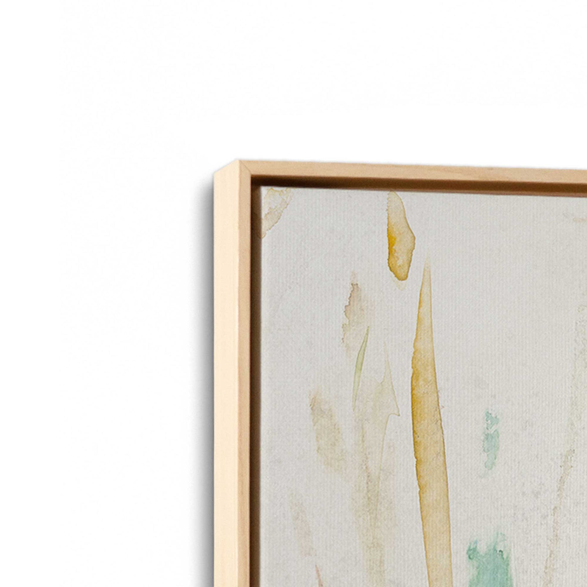 [Color:American Maple], Picture of art in a American Maple frame at an angle