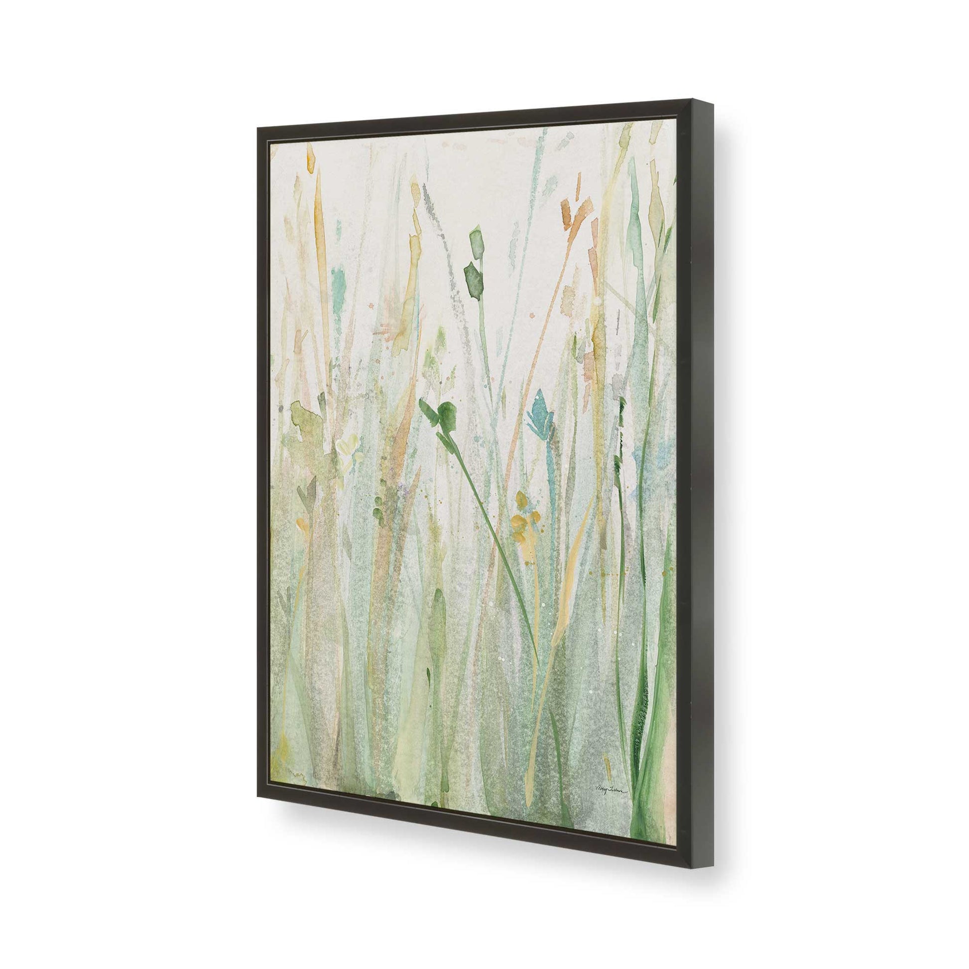 [Color:Satin Black], Picture of art in a Satin Black frame of the corner