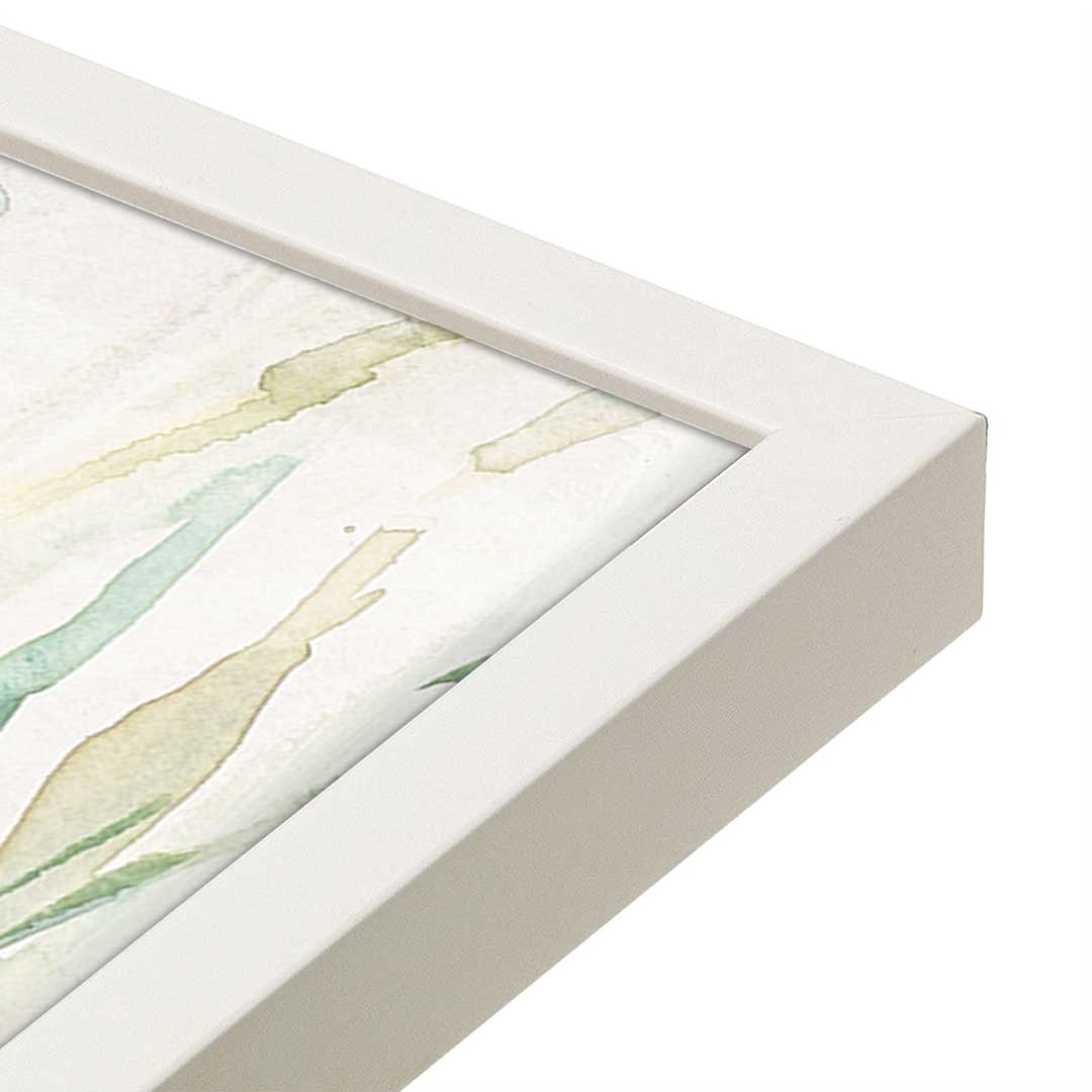 [Color:Opaque White], Picture of art in a Opaque White frame at an angle