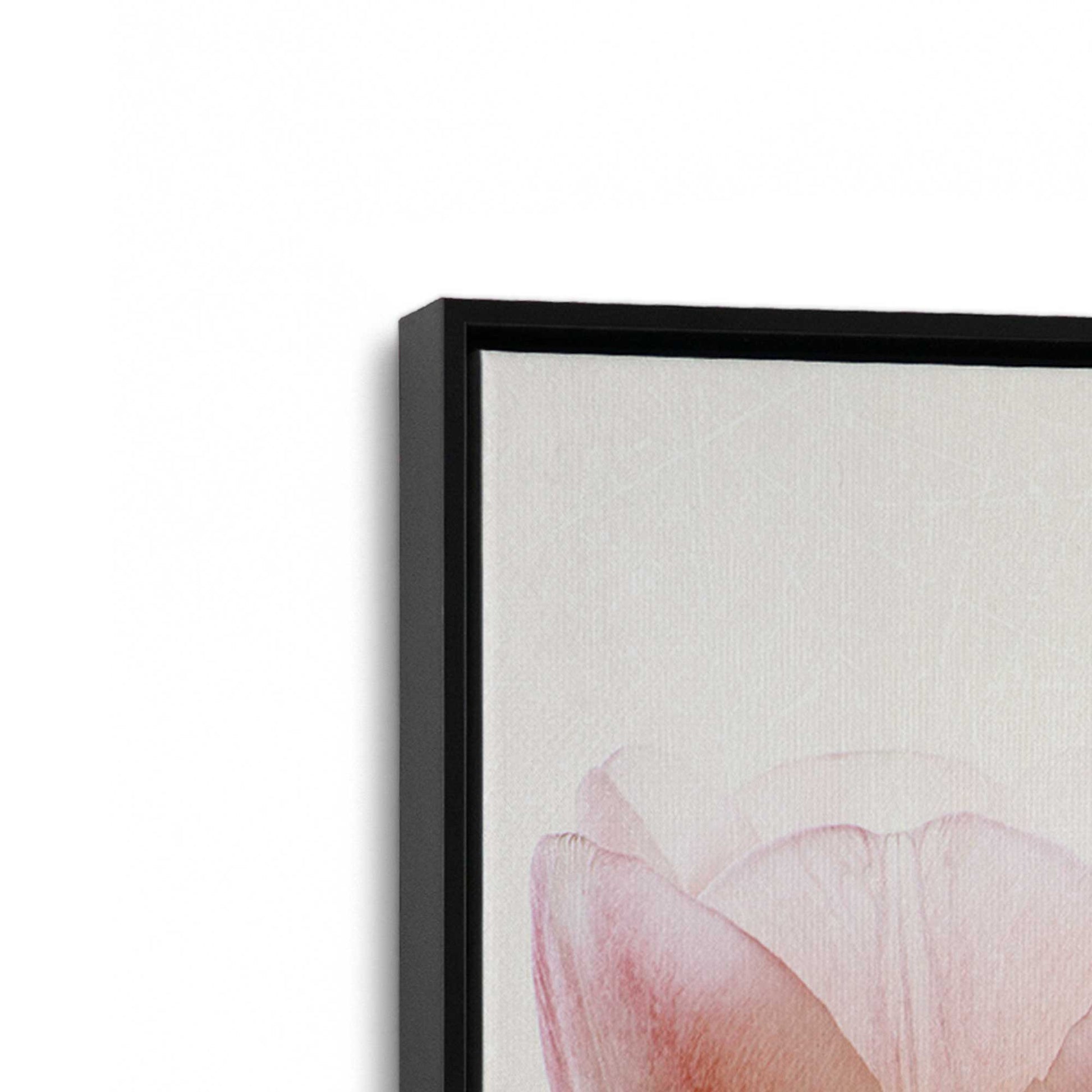 [Color:Satin Black], Picture of art in a Satin Black frame at an angle