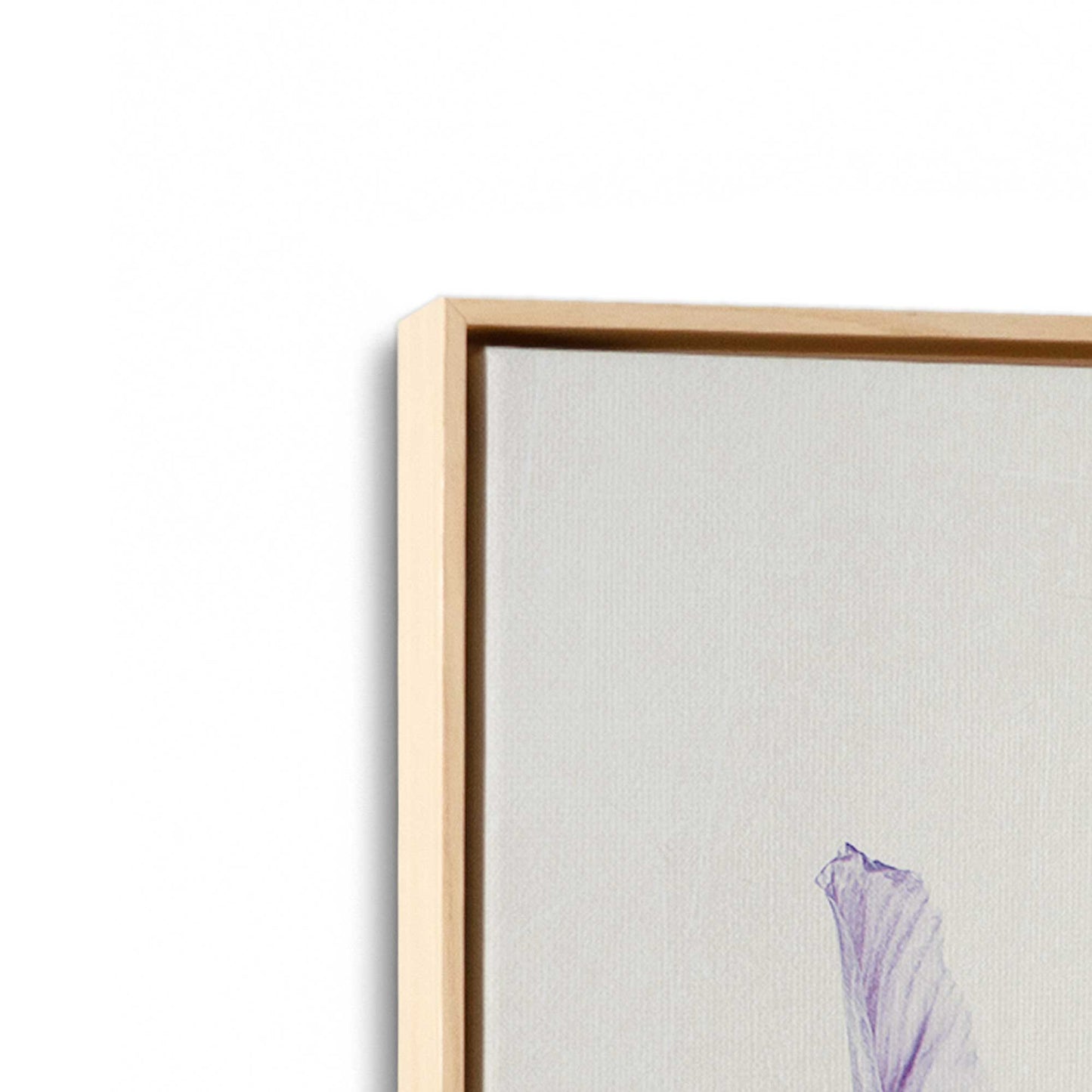 [Color:American Maple], Picture of art in a American Maple frame at an angle