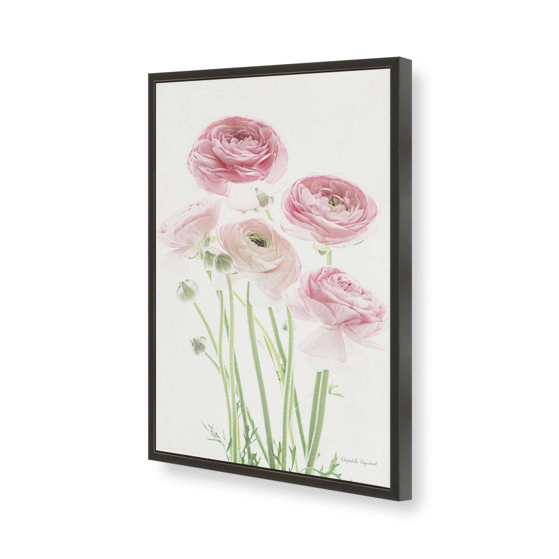 [Color:Satin Black], Picture of art in a Satin Black frame of the corner