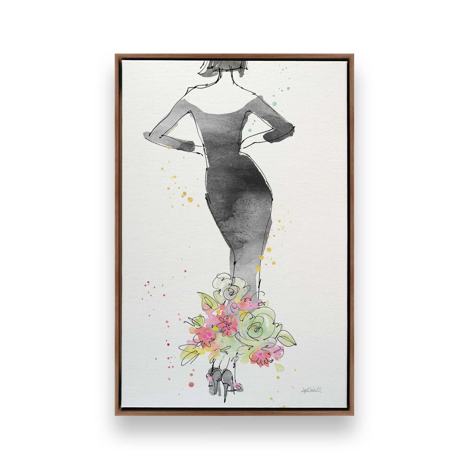 [Color:Walnut], Picture of art in a Walnut frame