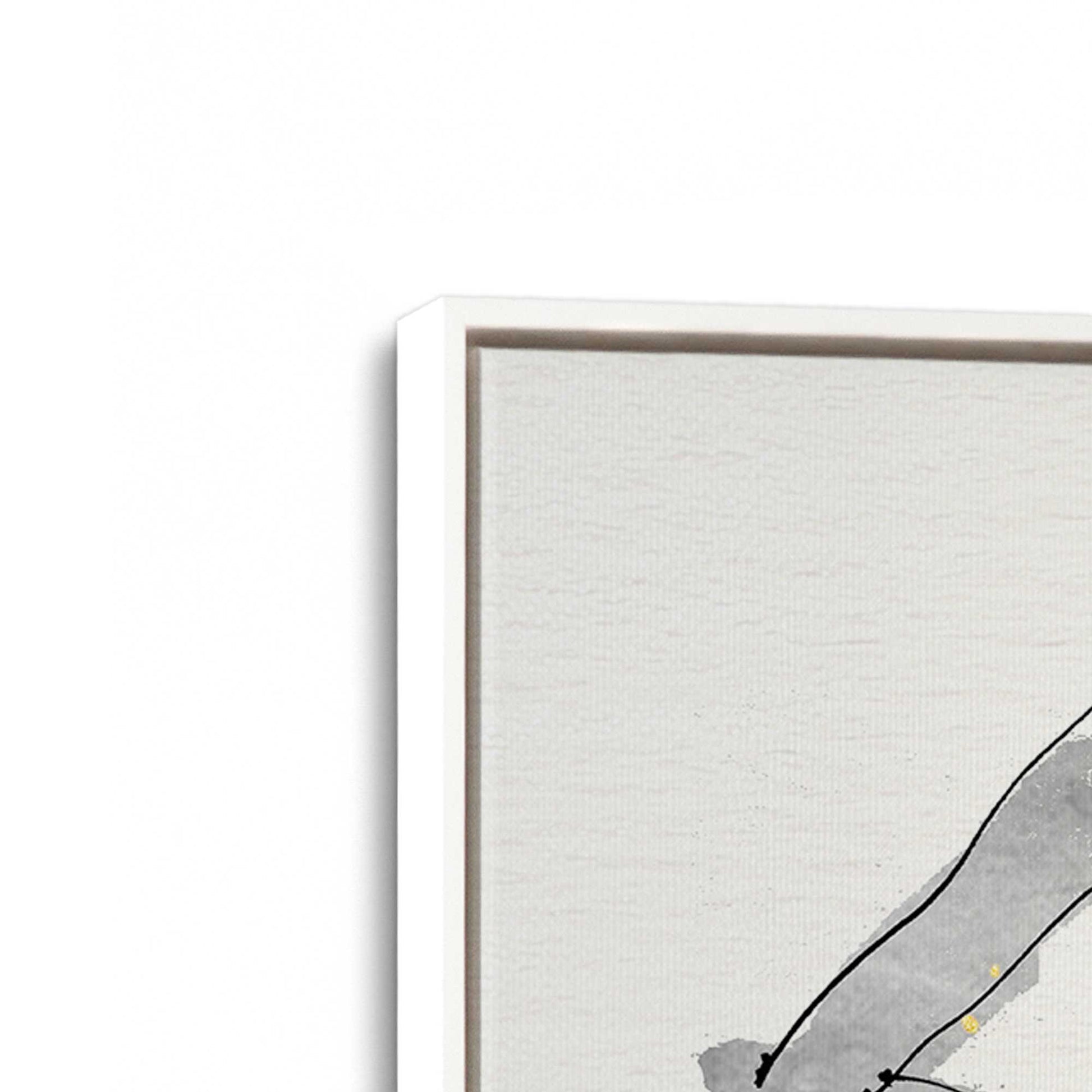 [Color:Opaque White], Picture of art in a White frame at an angle