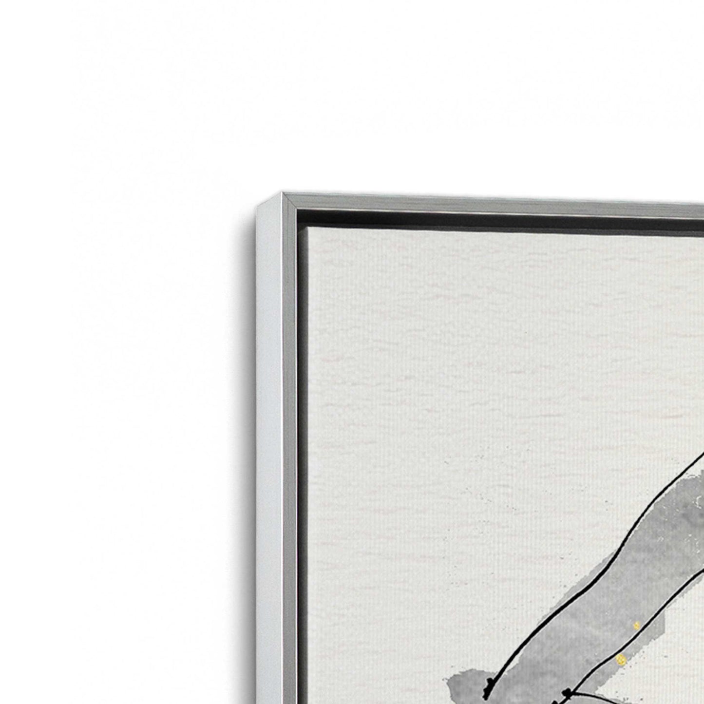 [Color:Polished Chrome], Picture of art in a Polished Chrome frame at an angle