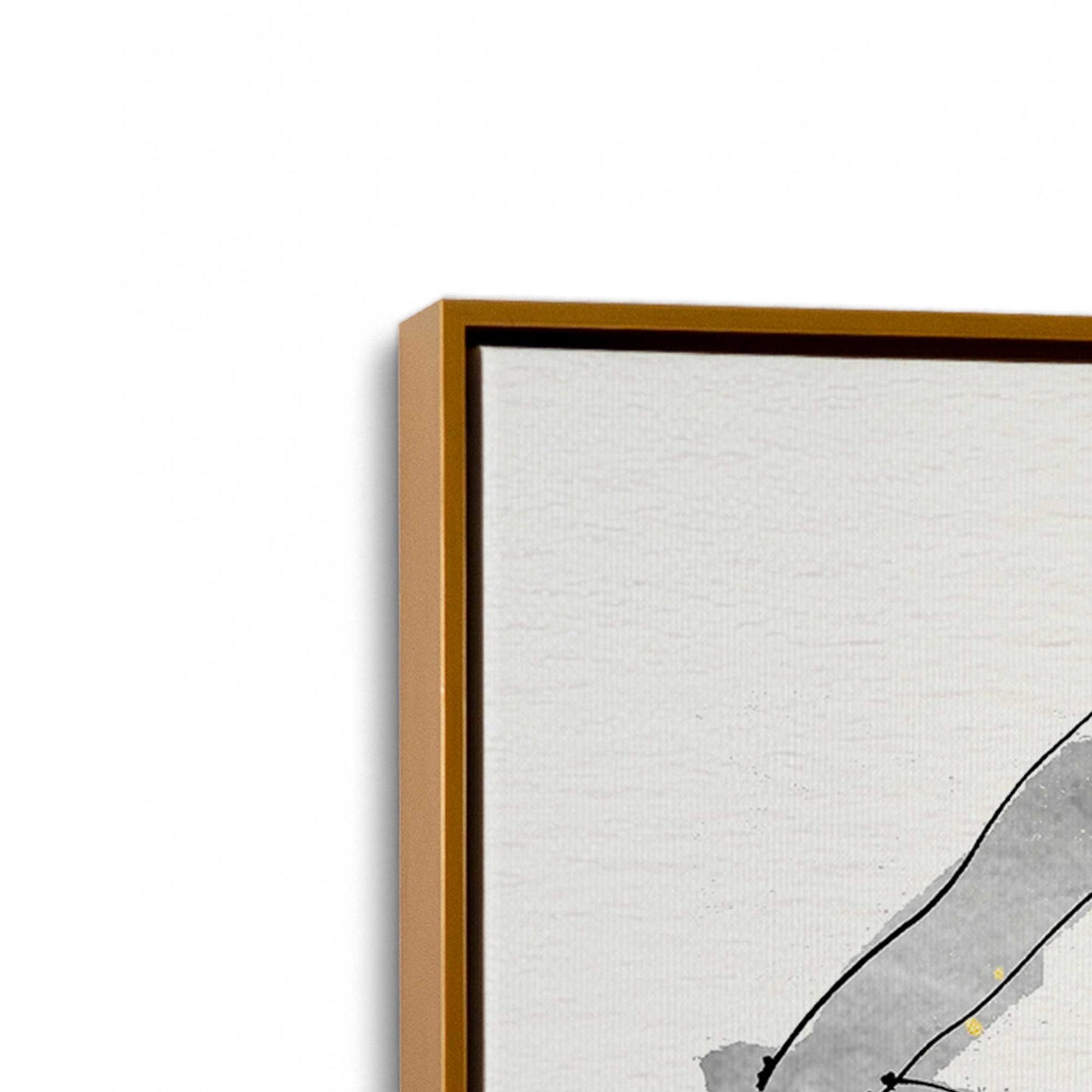 [Color:Polished Gold], Picture of art in a Polished Gold frame at an angle