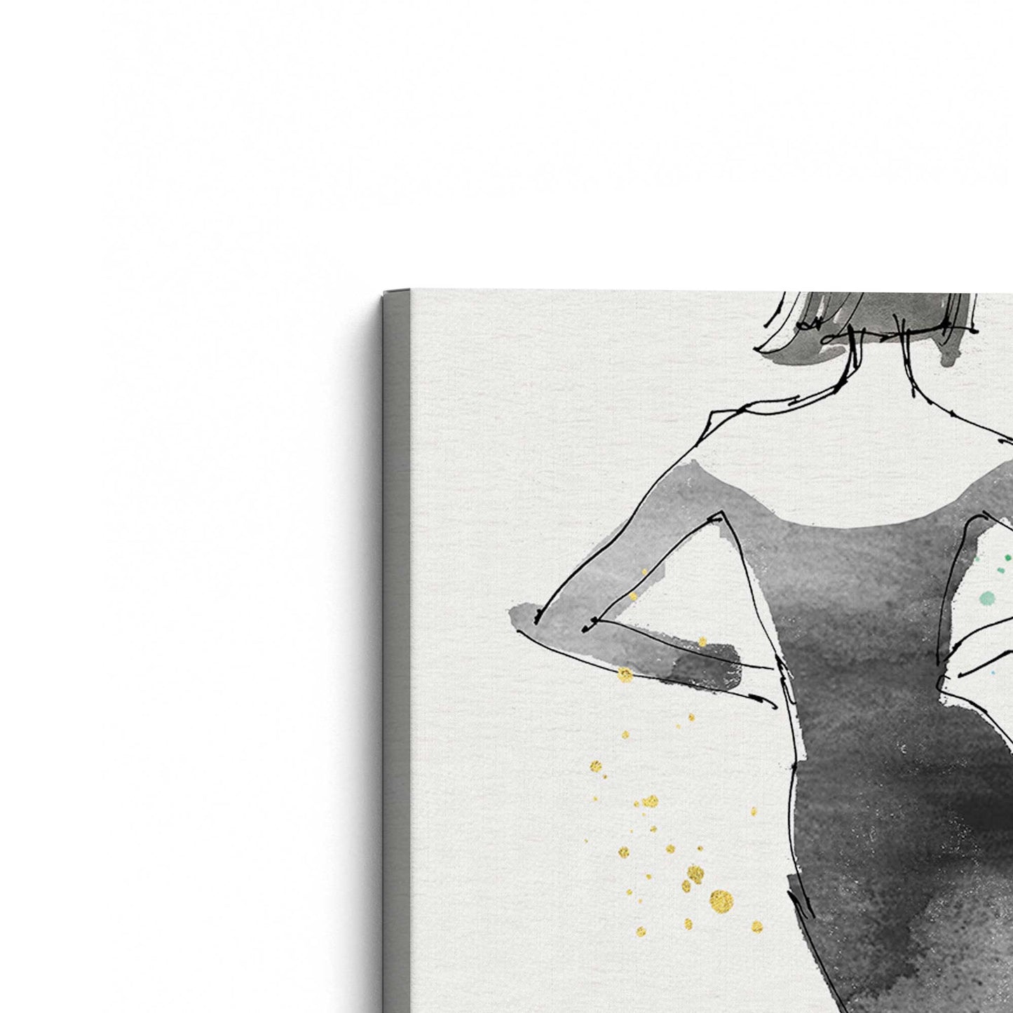 [Color:Stretched Canvas], Picture of the corner of the art