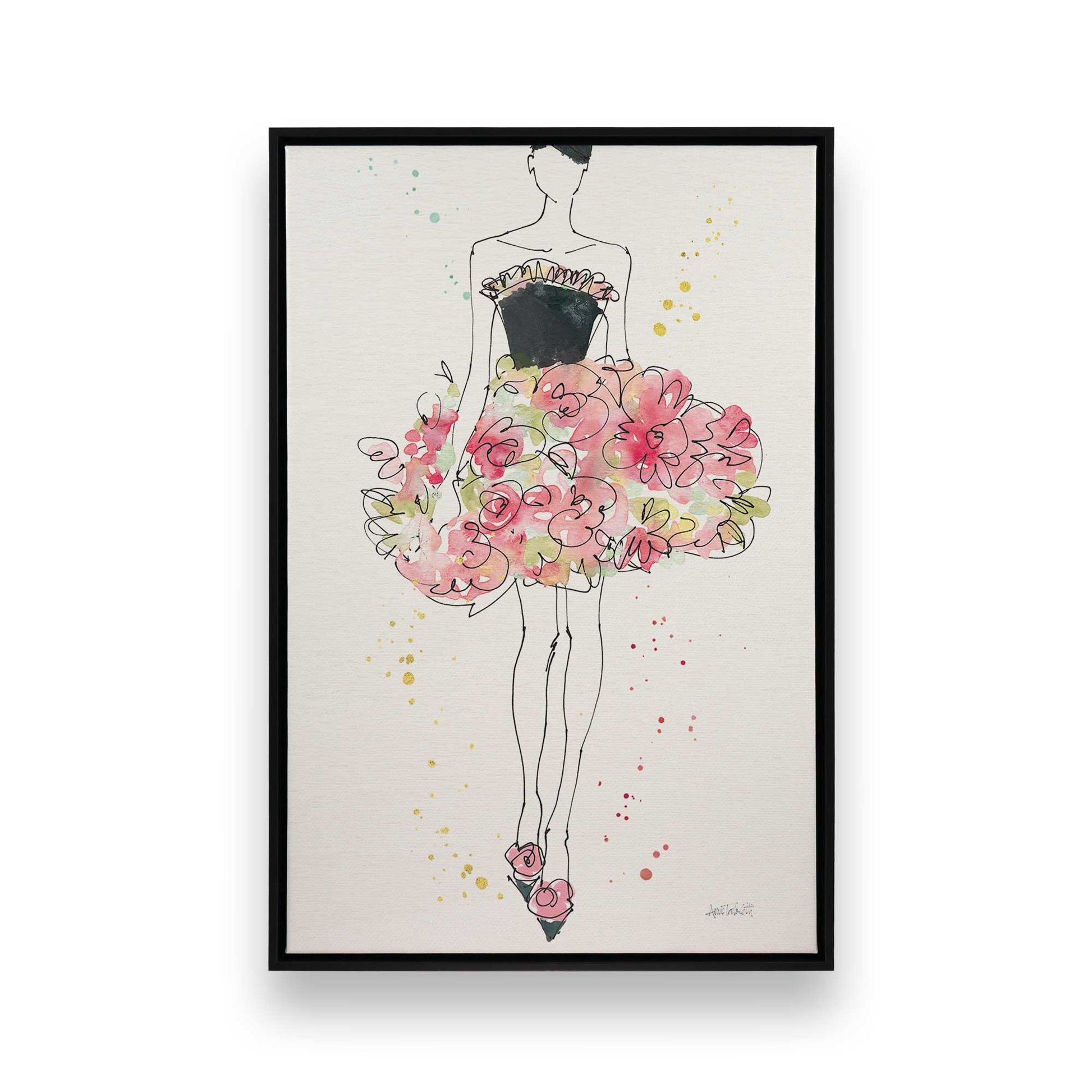 [Color:Satin Black], Picture of art in a Satin Black frame