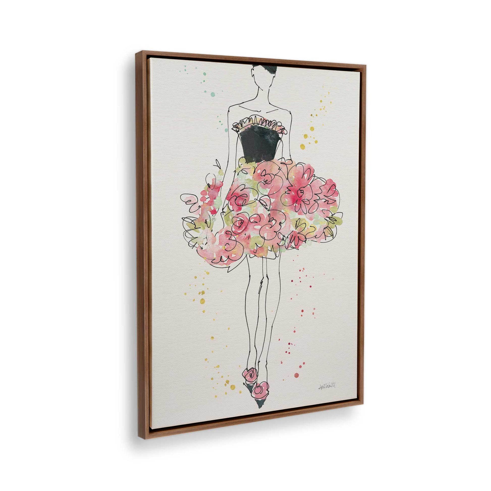 [Color:Walnut], Picture of the corner of the art