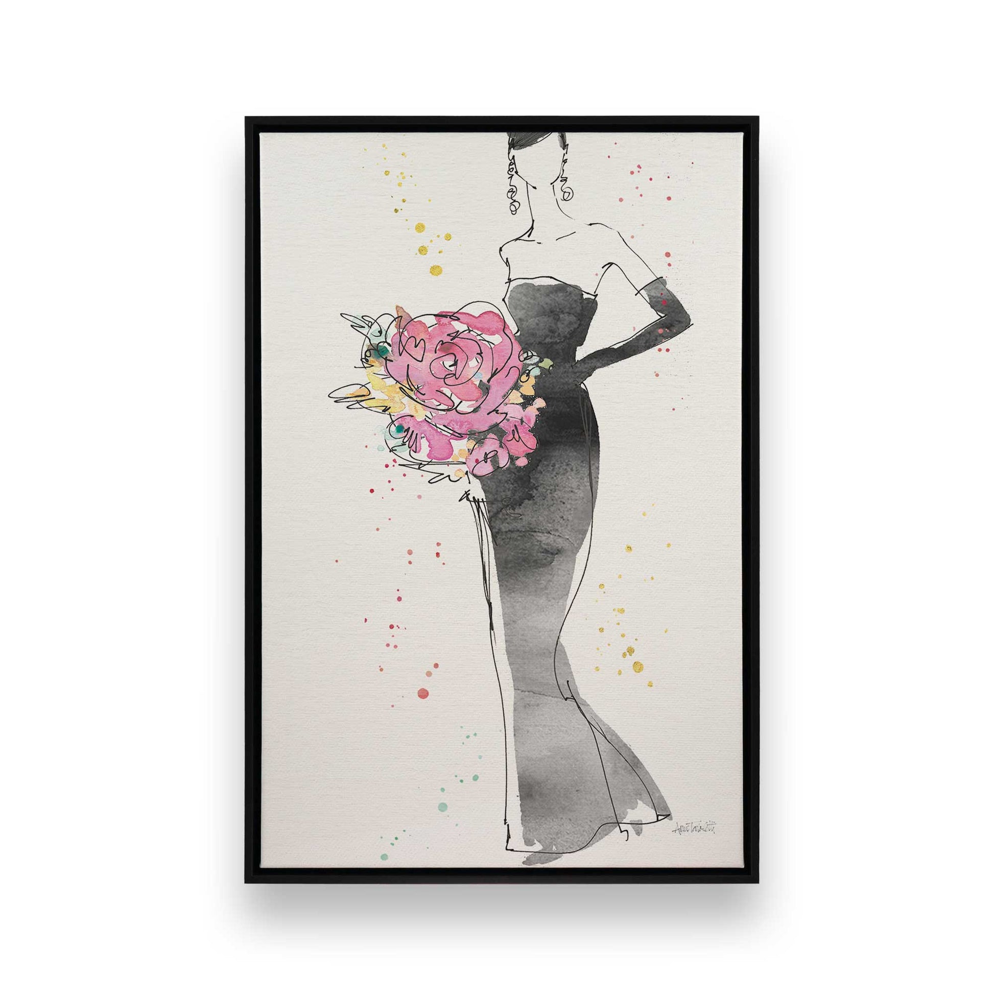 [Color:Satin Black], Picture of art in a Satin Black frame